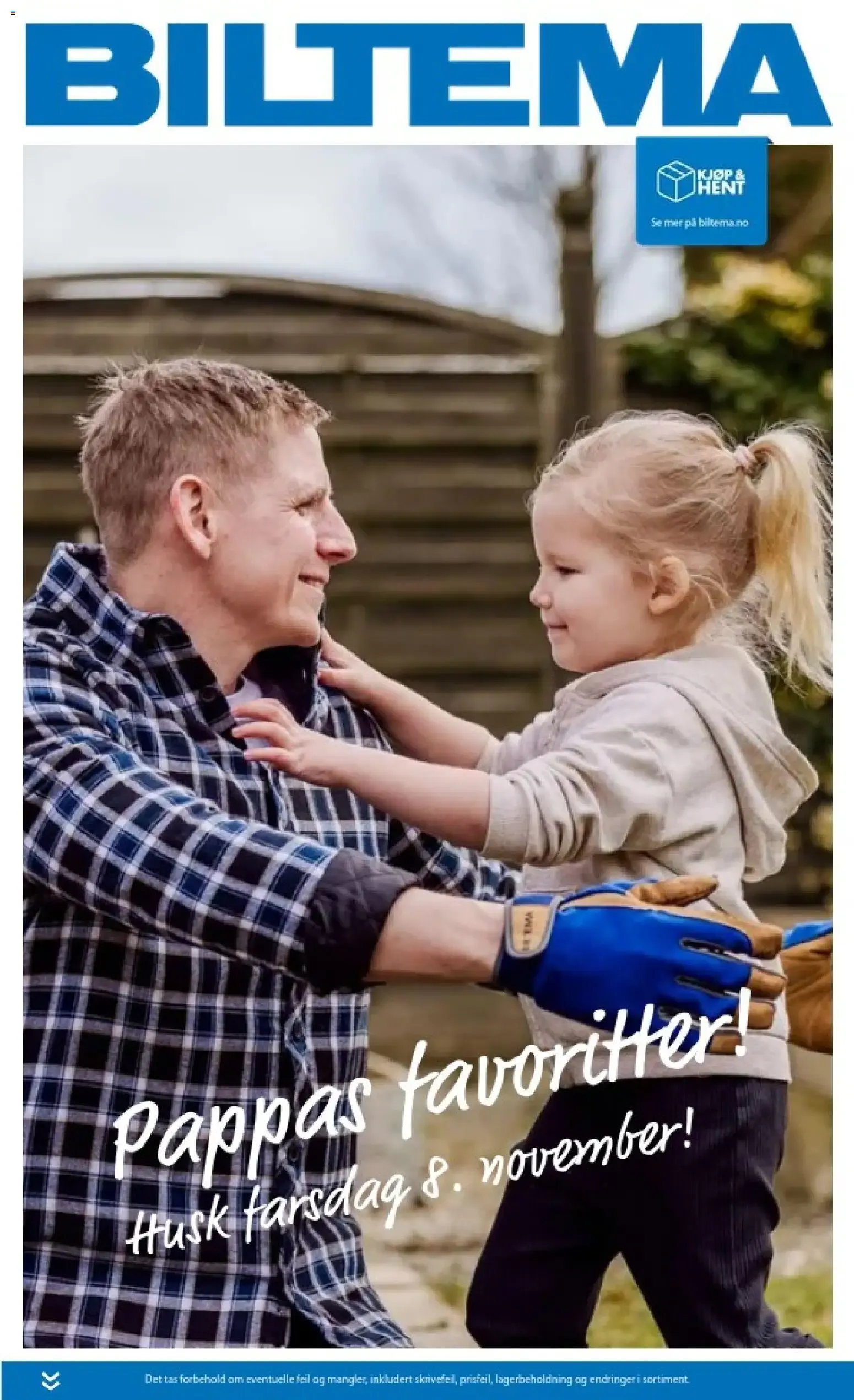 Biltema: Pappas favoritter! Husk farsdag 8. november! fra 26. oktober til 8. november 2026 - kundeavisside 1