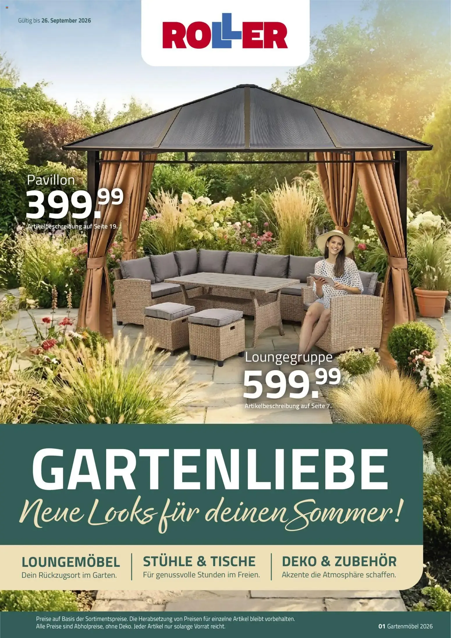 Roller Gartenliebe: Neue Looks für deinen Sommer von 23. Februar bis 26. September 2026 - Prospekt seite 1