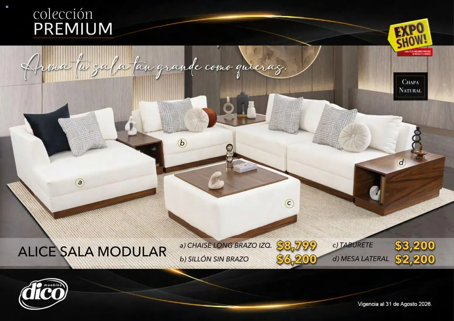 Catálogo de Muebles Dico Catálogo: Colección Premium y Expo Show! 1 de agosto al 31 de agosto 2026 - Pagina 33