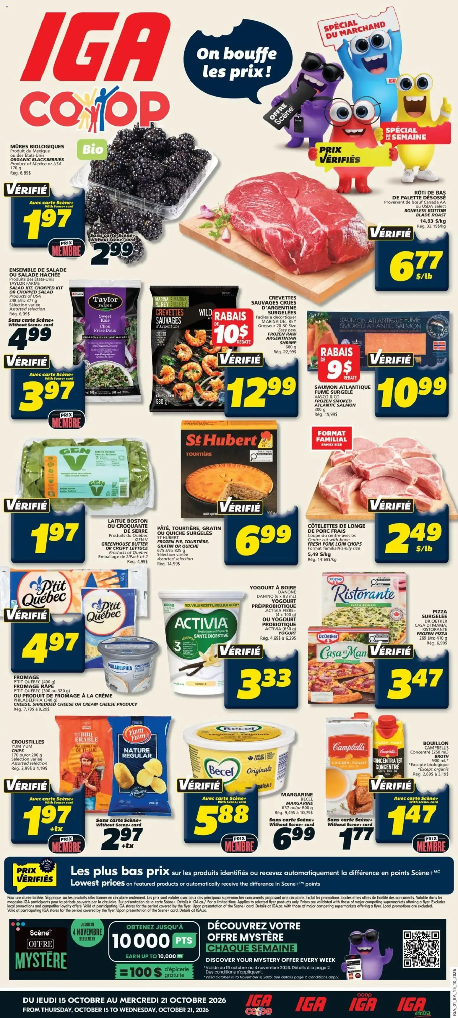 IGA weekly flyer / circulaire from Oct 15, 2026 > weekly specials & deals