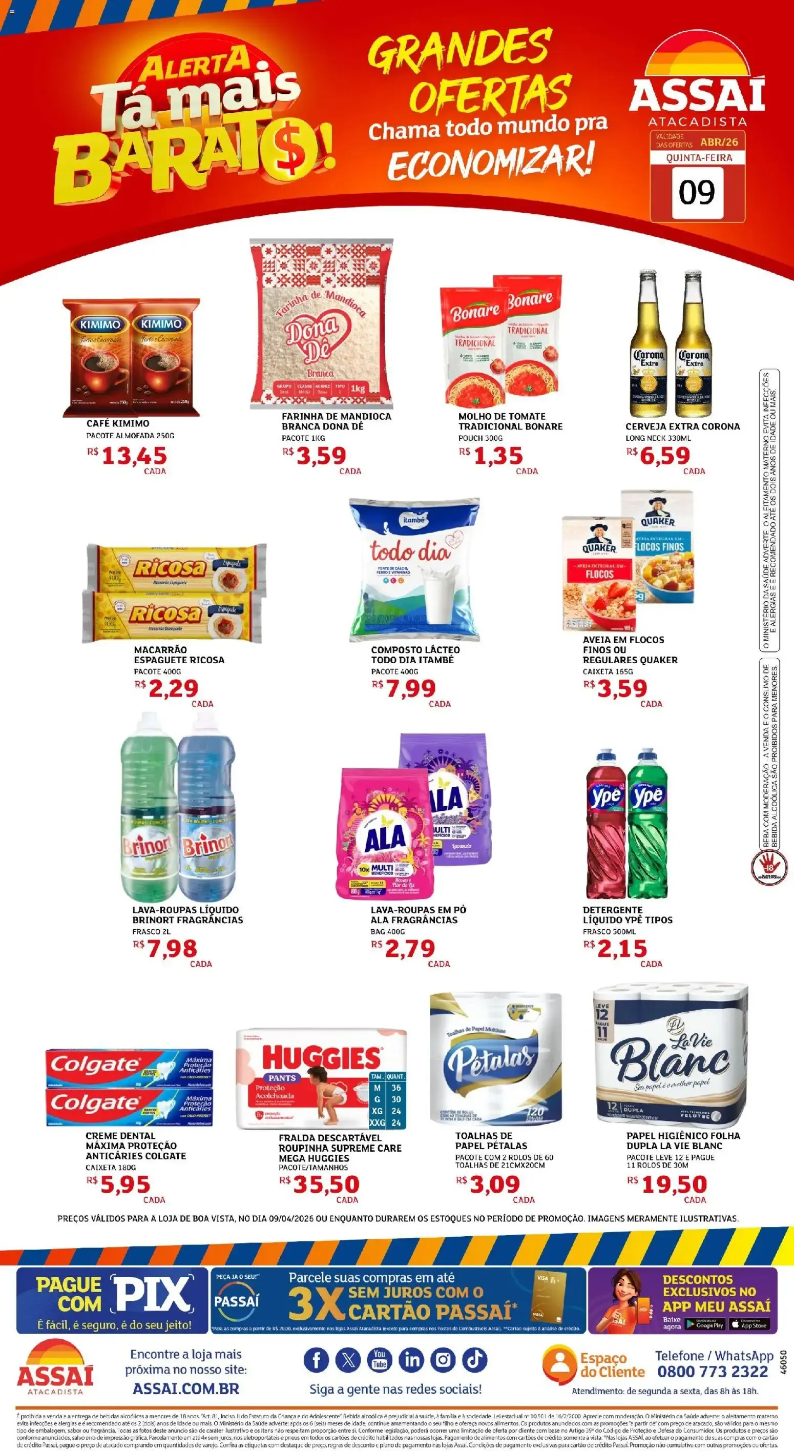 Encarte de Assaí Atacadista Grandes Ofertas 9 de abril até 3 de julho 2026 - Pagina 1