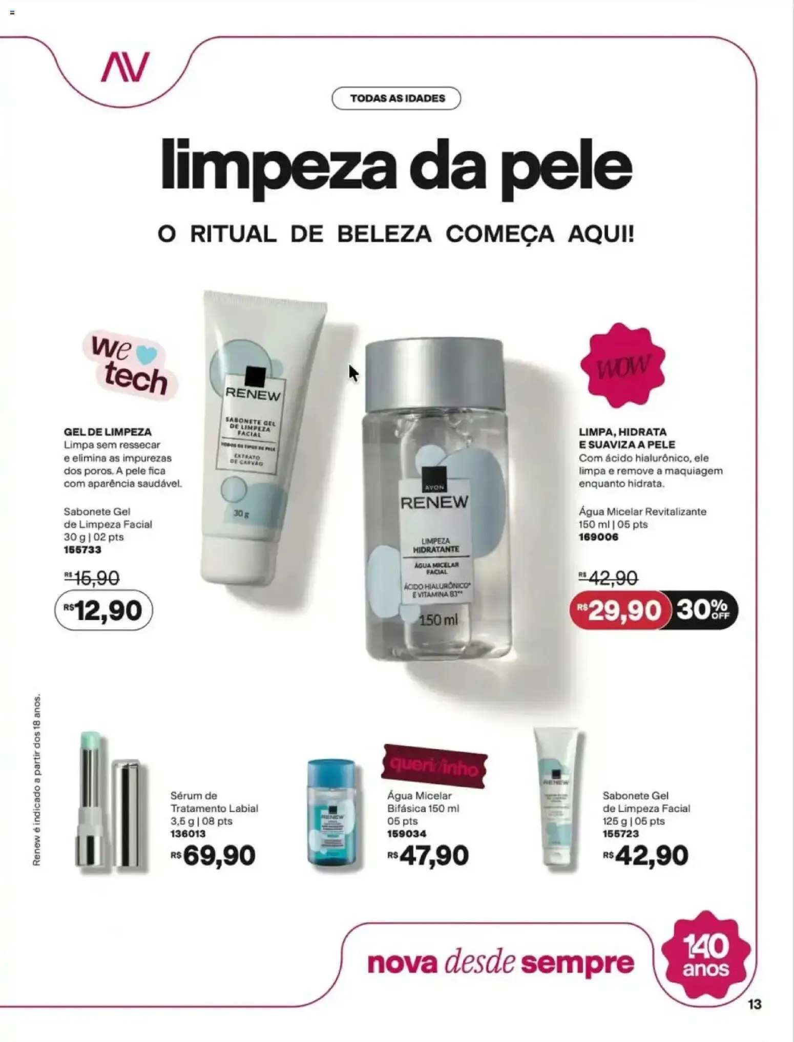Encarte de Revista Avon - Chegou Renew Menopro - Ciclo 16/2026 12 de outubro até 2 de novembro 2026 - Pagina 13