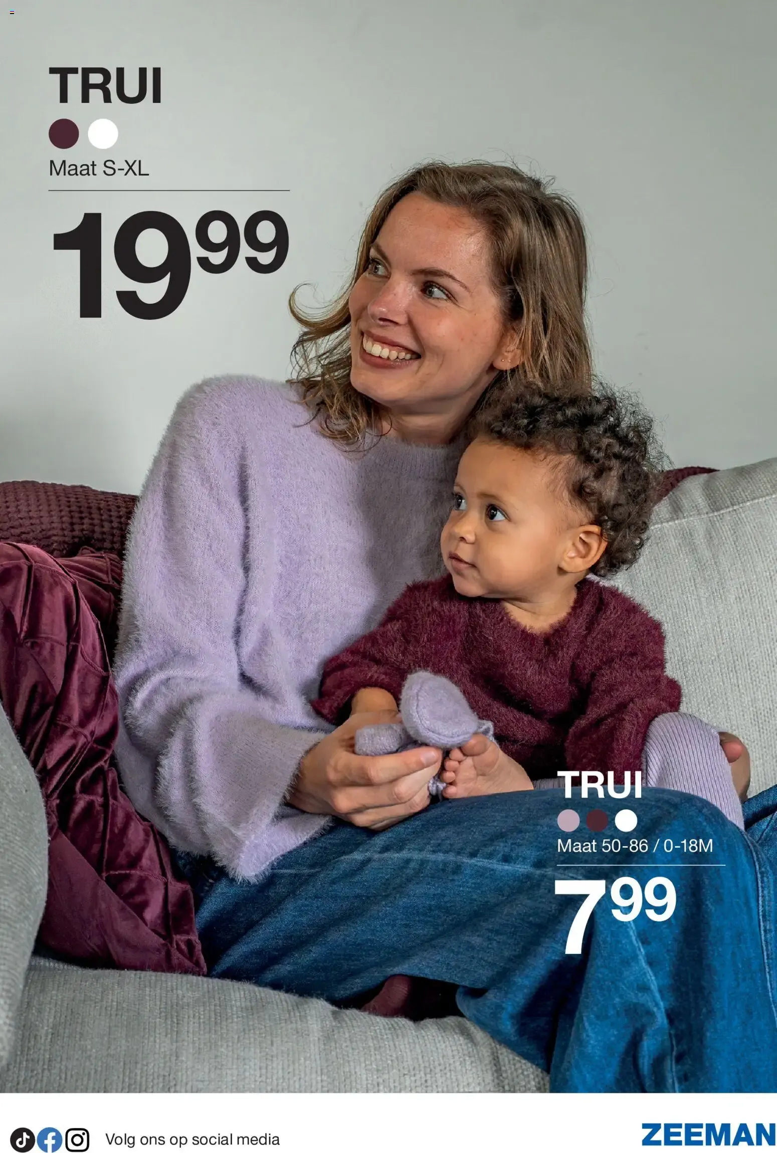 Zeeman: Zachte breisels voor frisse dagen, Baby, Dames Trui en 30% korting op kinderjassen van 10 oktober tot 23 oktober 2026 - Folder pagina 5