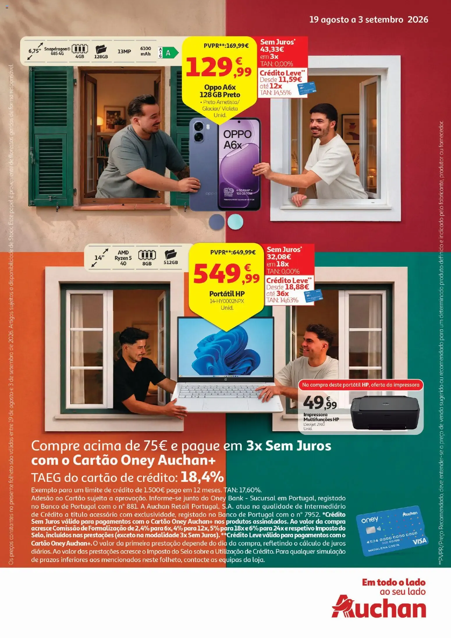 Folheto Auchan - Tecno Escolar » de 19/08/2026 - 03/09/2026 de 19 de agosto até 3 de setembro 2026 - Pagina 1