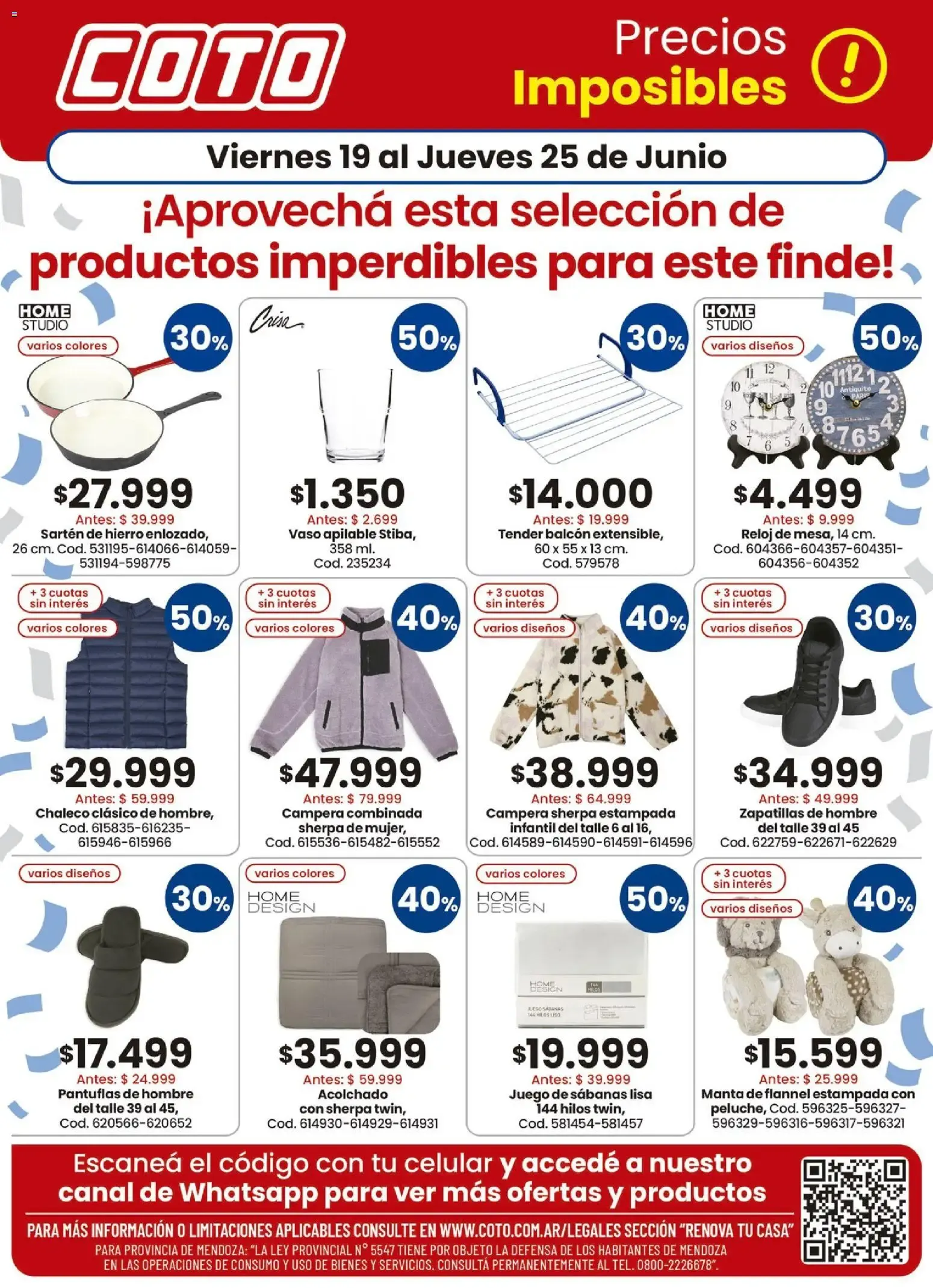 Ofertas de Coto - Precios Imposibles en Productos Imperdibles 19 de junio al 25 de junio 2026 - Página 1 del catálogo