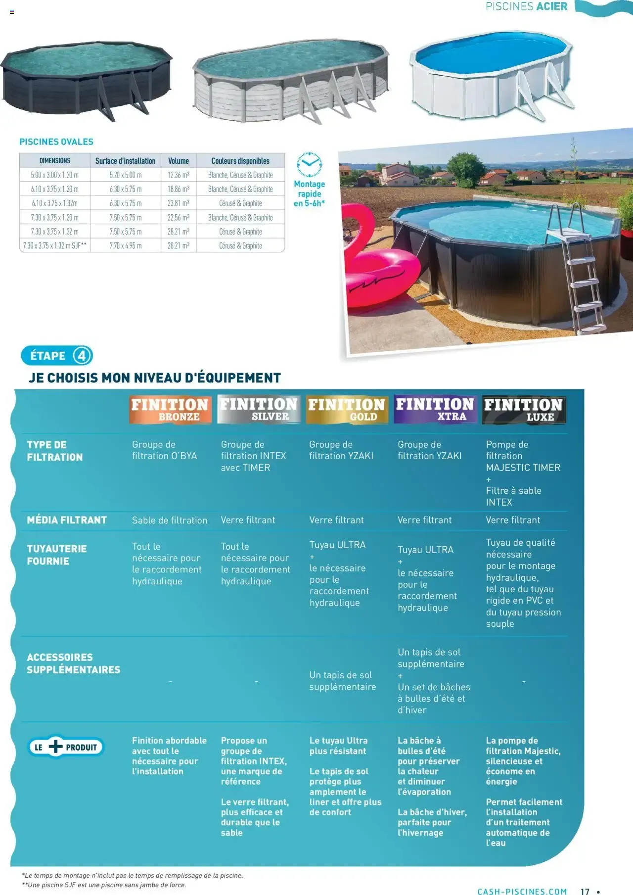 Cash Piscines Guide piscines hors-sol à partir du 01/03/2024 - promo en ligne du 1 mars au 30 septembre 2026 - Catalogue page 17