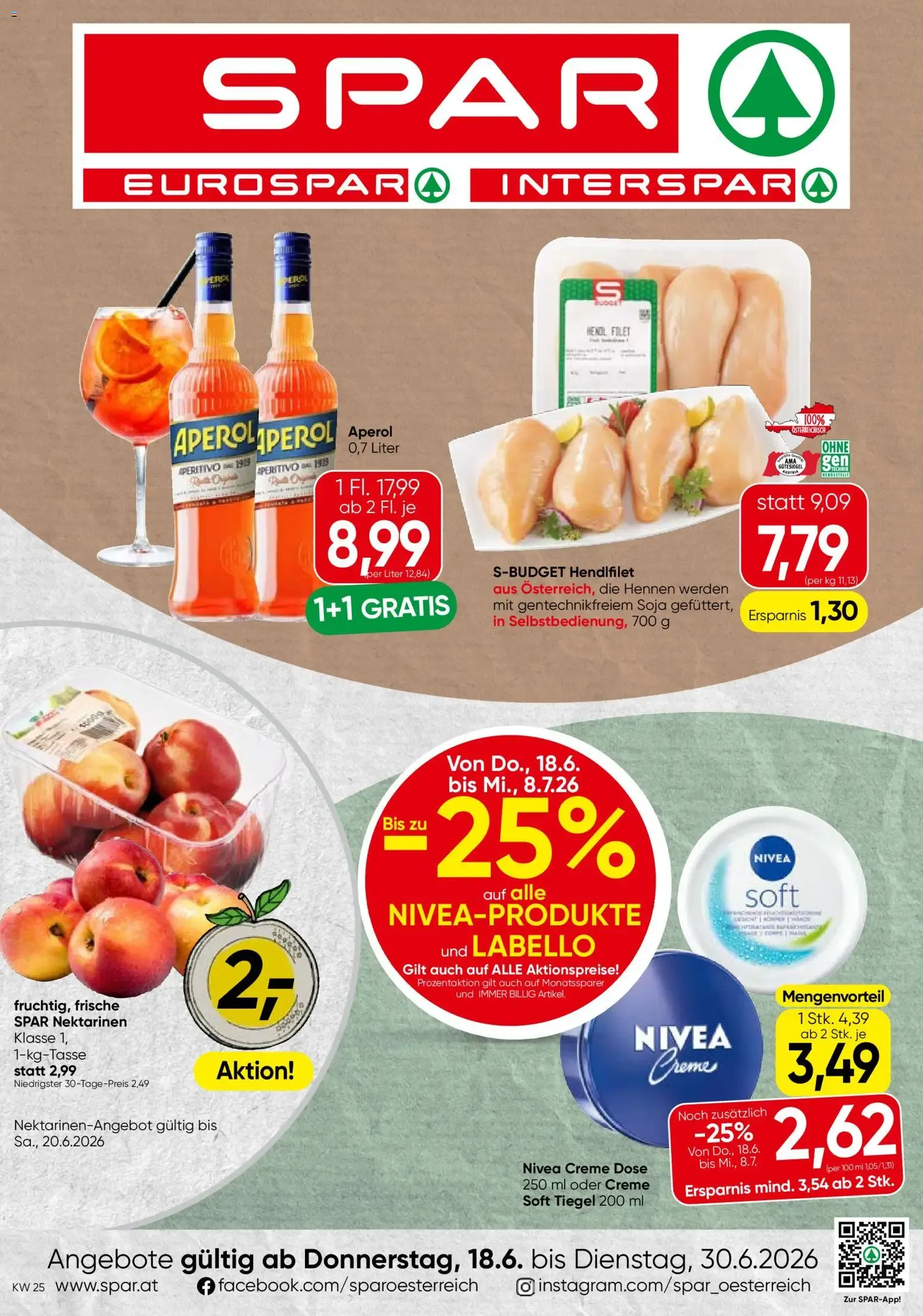 Spar Flugblatt - Kärnten (18.06.2026) - Angebote und Prospekt von 18. Juni bis 30. Juni 2026 - Flugblätt seite  1