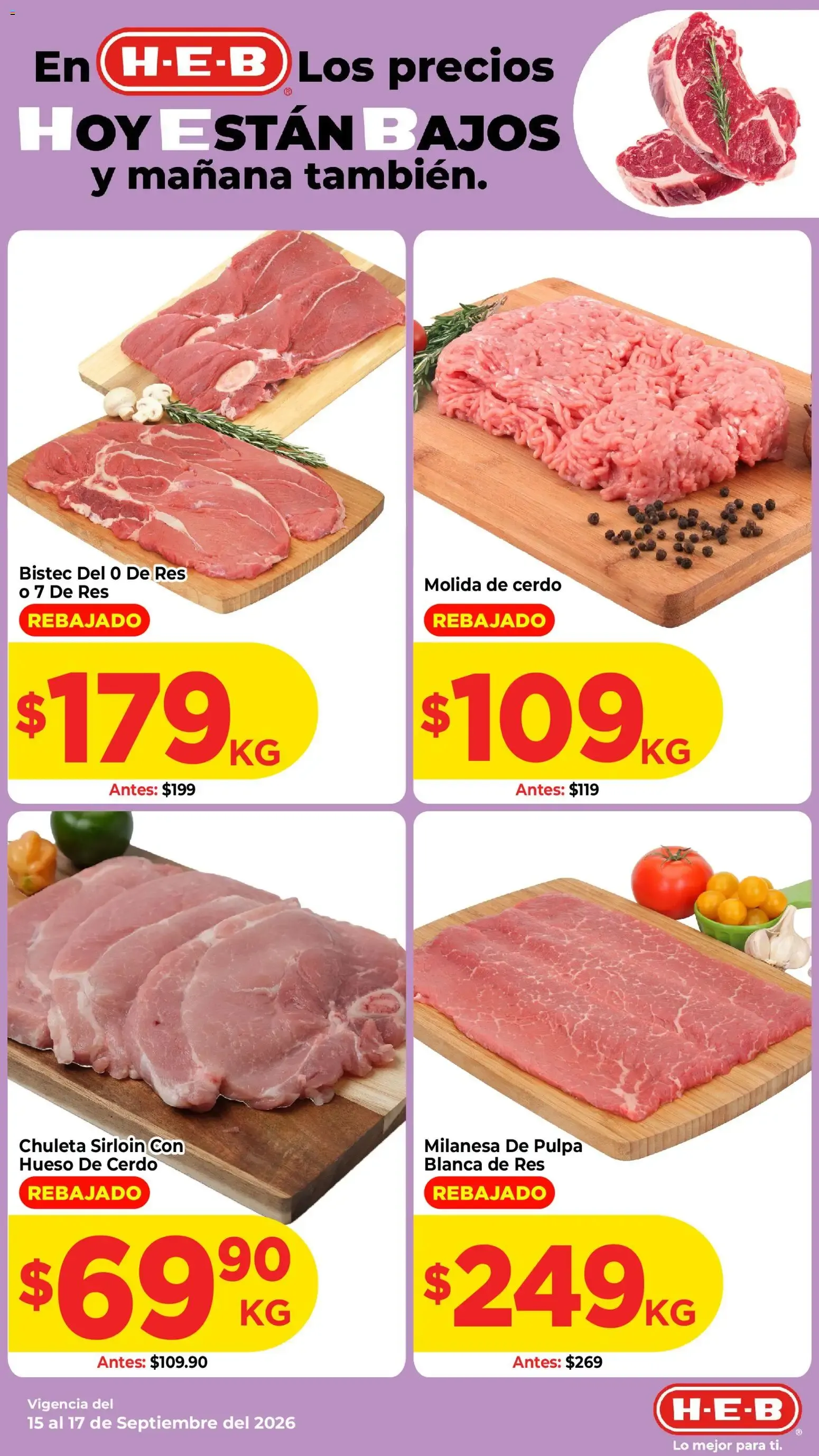 Catálogo de H-E-B folleto Los precios hoy están bajos (15/09/2026 - 17/09/2026) - catálogo en línea 15 de septiembre al 17 de septiembre 2026 - Pagina 2