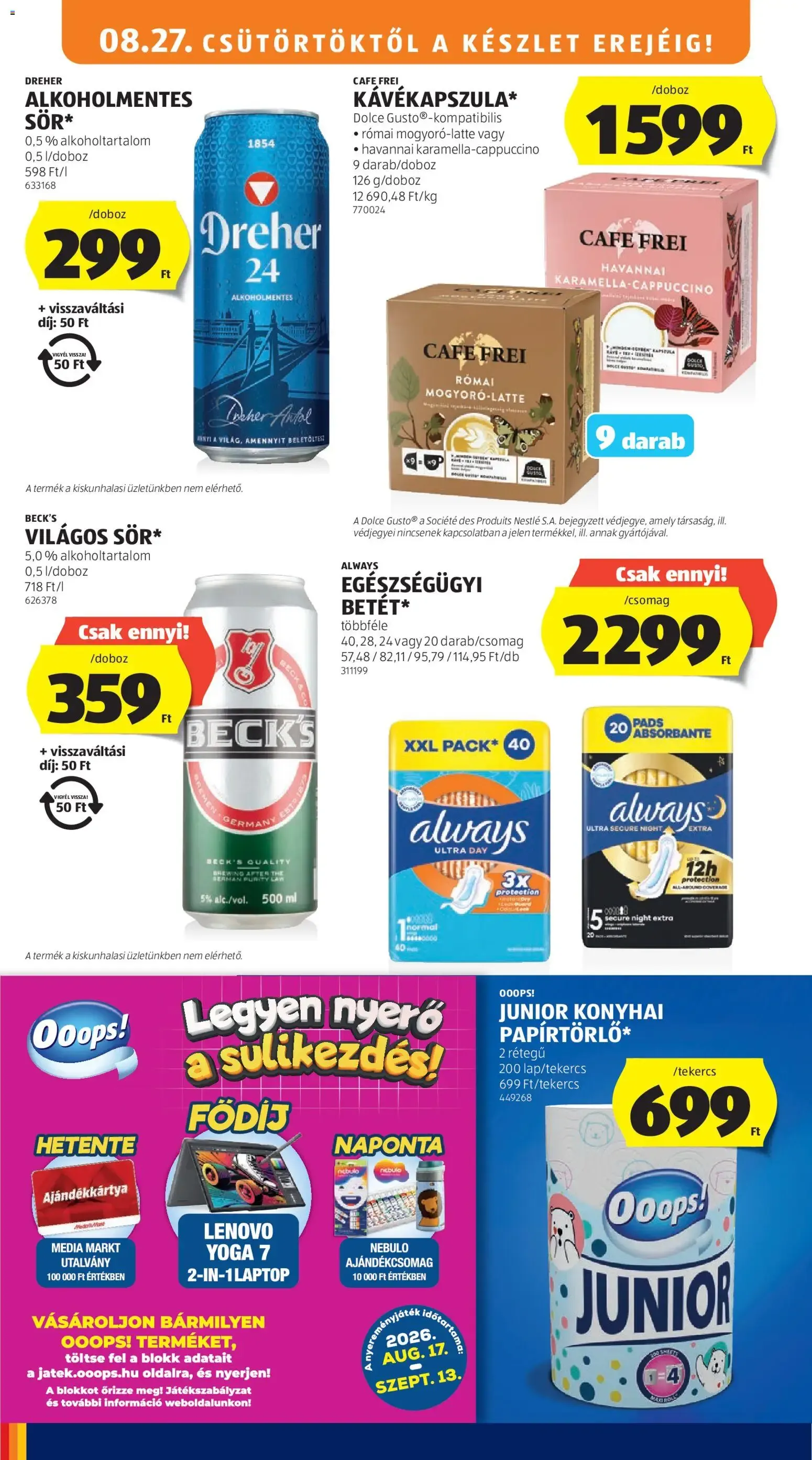 Katalógus Aldi akciós újság - 2026.08.27. -tól/töl > akció, lapozható szórólap 🛍️ augusztus 27.-tól szeptember 2.-ig 2026. - Oldal 14