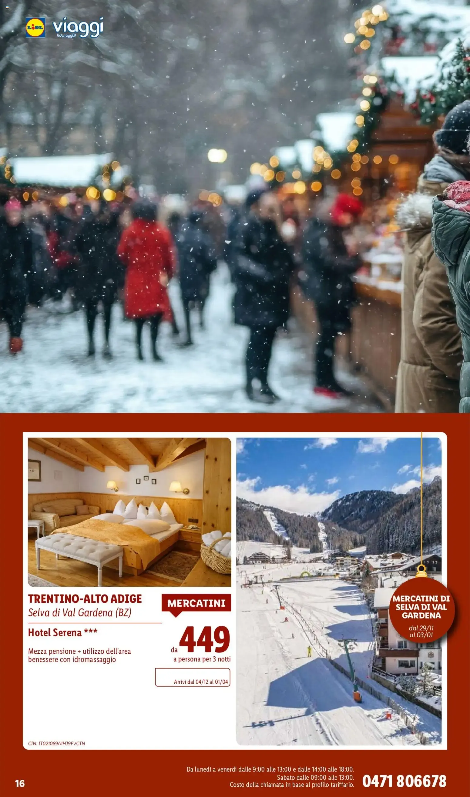 Lidl Viaggi: Mercatini e Wellness da 8 ottobre a 15 dicembre di 2026 - Pagina del volantino 16