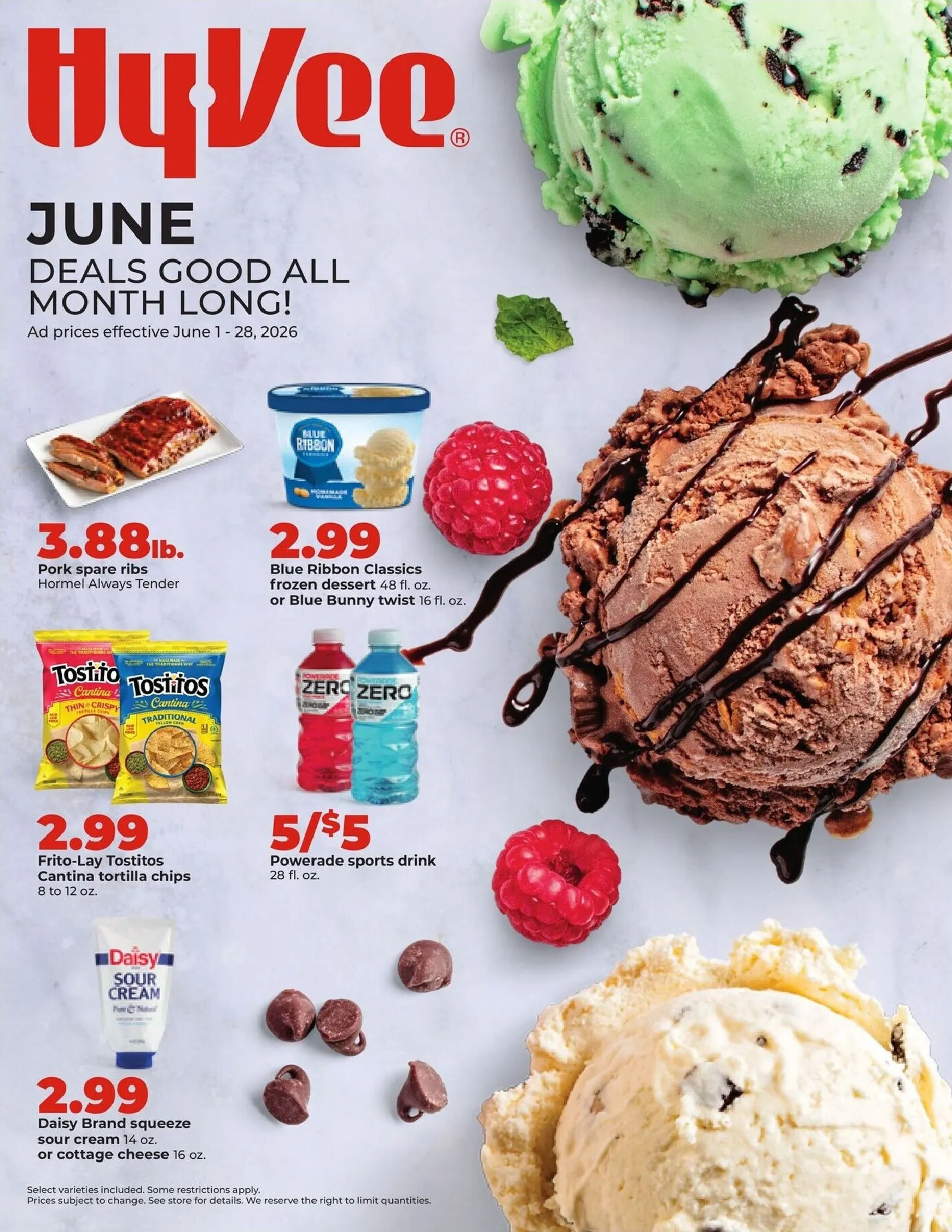 Weekly ad Current Hy Vee - Deals Good All Month Long leaflet valid from Monday 06/01/2026 to Sunday 06/28/2026 from June 1 to June 28 2026 - Page 1