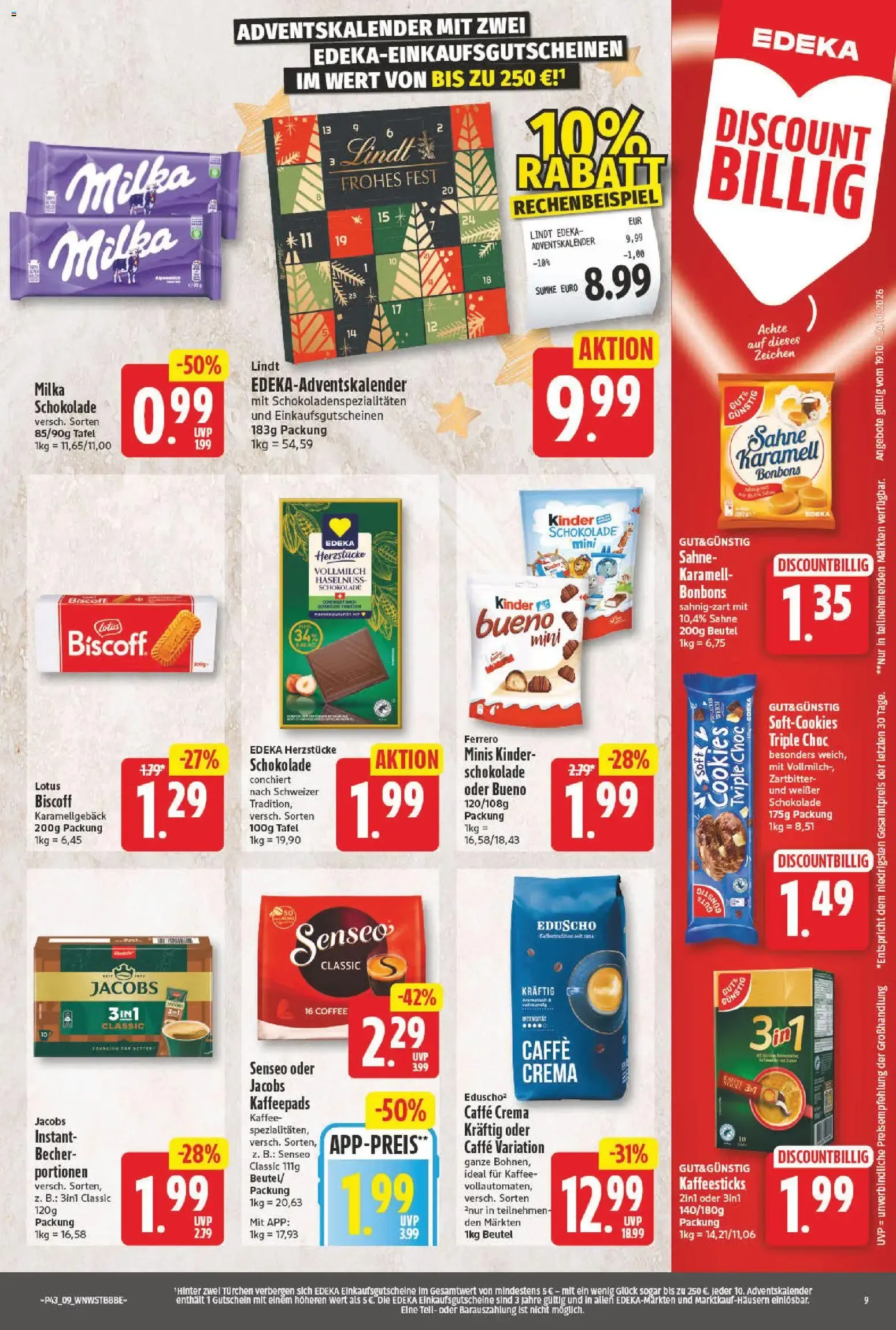 Nah & Gut & NP EDEKA: Prospekt con ofertas destacadas von 19. Oktober bis 24. Oktober 2026 - Prospekt seite 9