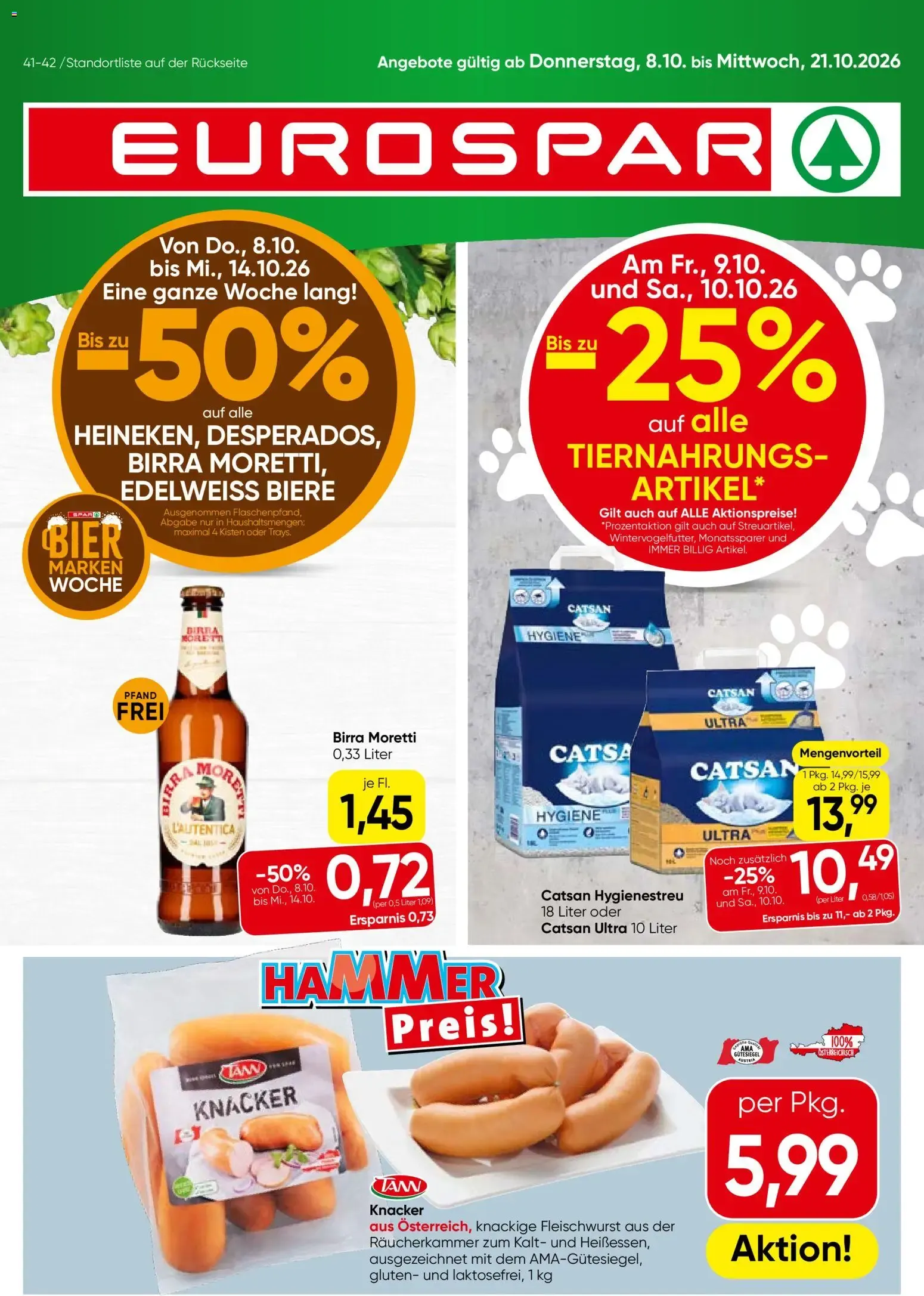 Eurospar Flugblatt von 08.10.2026 - Aktuelle Angebote