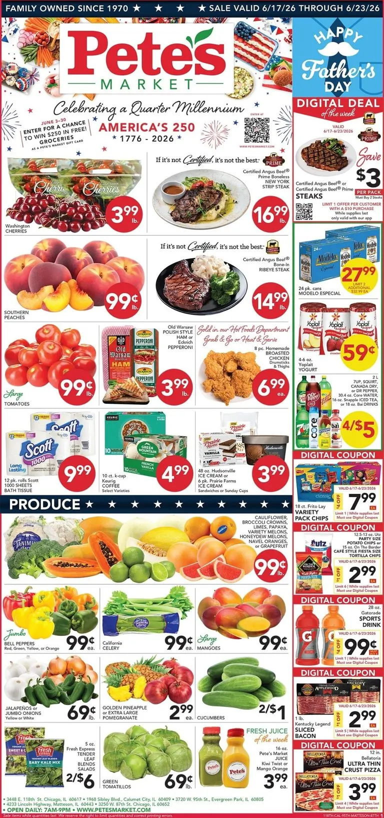 Weekly ad Current Pete's Fresh Market - 118th & Ave O leaflet valid from Wednesday 06/17/2026 to Tuesday 06/23/2026 from June 17 to June 23 2026 - Page 1