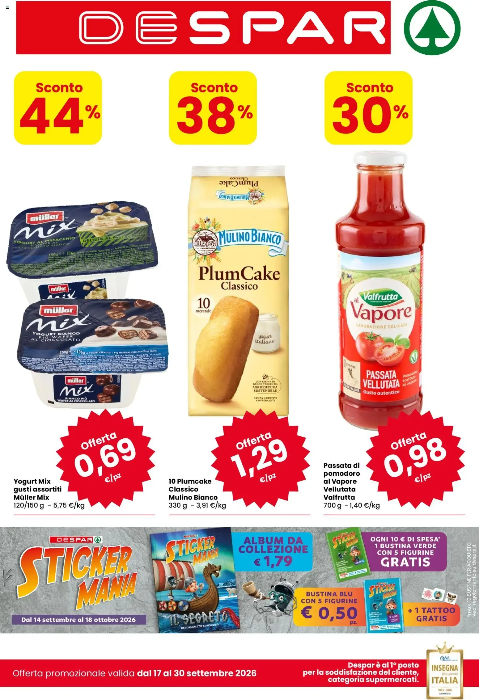 Nuovo Despar volantino dal 17/09/2026 > offerte anteprima 🛍️ da 17 settembre a 30 settembre di 2026 - Pagina del volantino 1