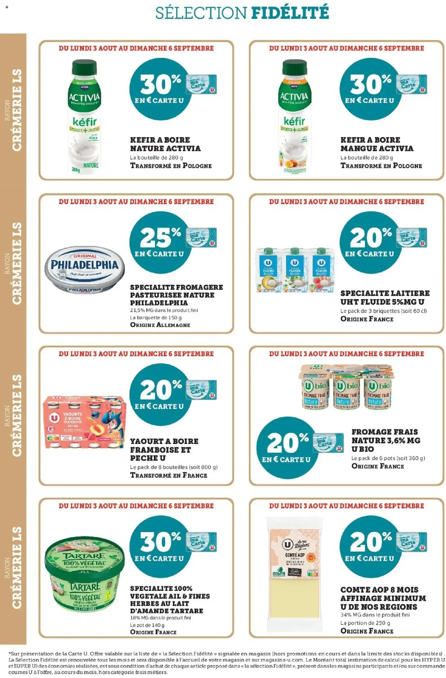 Super U - Ma sélection Carte U Aout à partir du 03/08/2026 - promo en ligne du 3 août au 6 septembre 2026 - Catalogue page 6