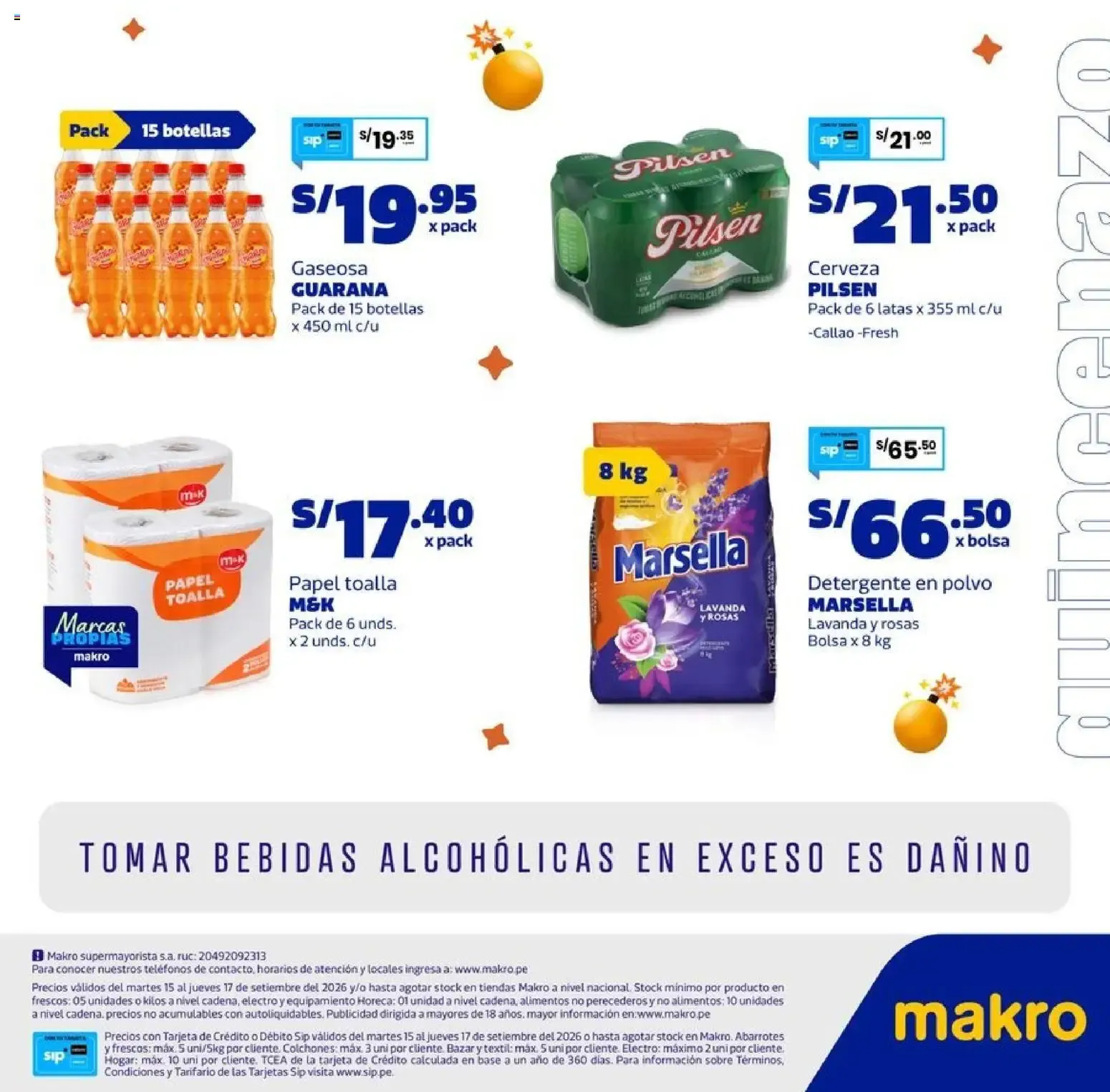 Catalogo de Makro Ahorro Bomba 15 de setiembre al 17 de setiembre 2026 - Pag 2