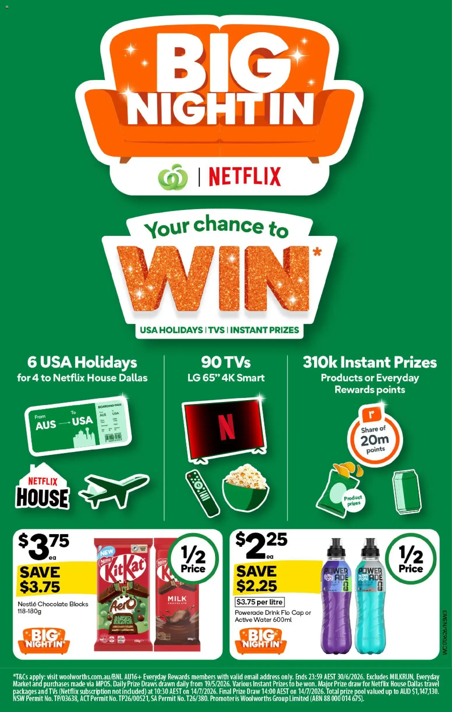 Woolworths: BIG NIGHT IN - Last Chance to Win Prizes - Catalogue valid from 17 June to 23 June 2026 - page 3