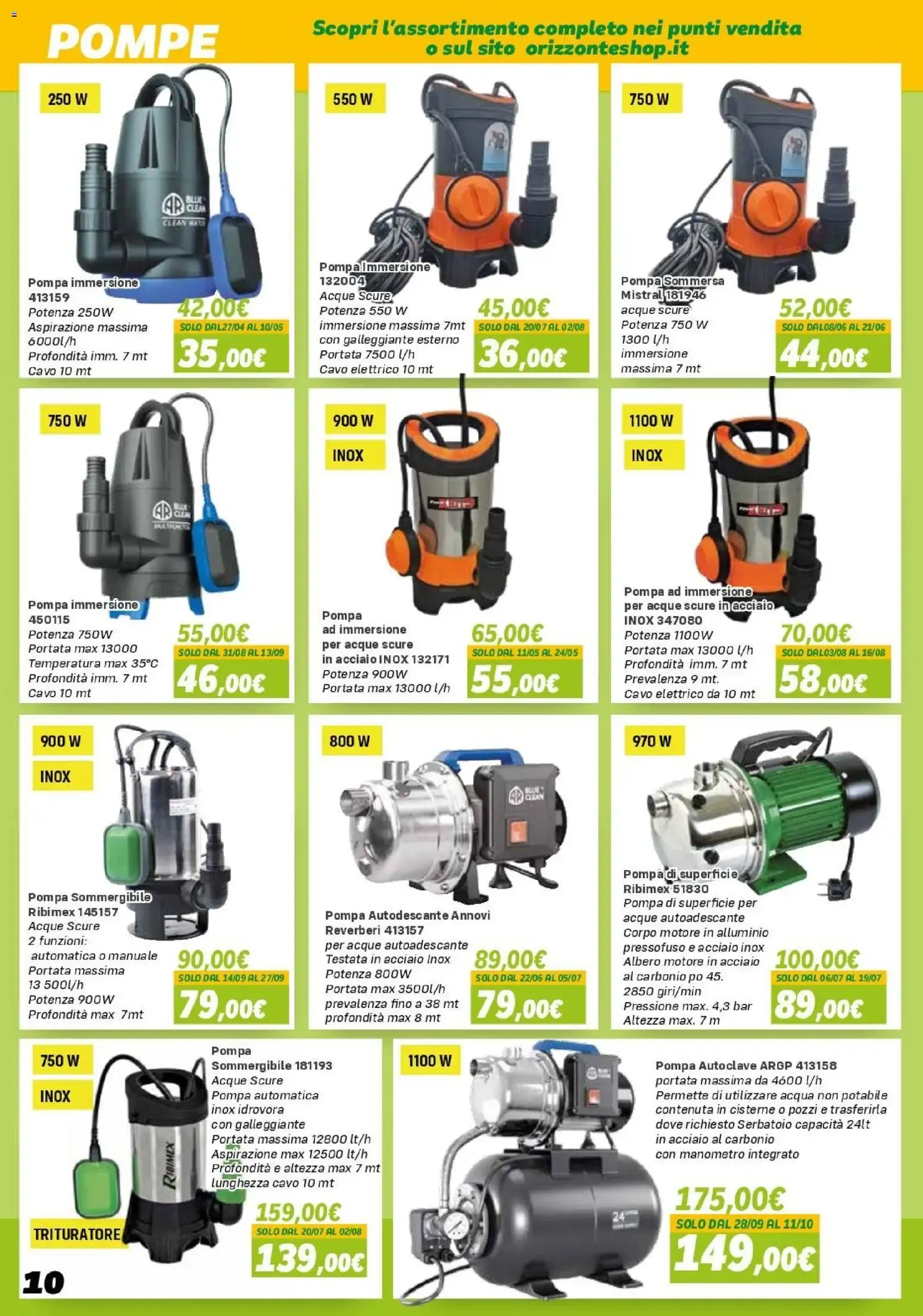 Orizzonte Catalogo Giardinaggio 2026 da 10 aprile a 11 ottobre di 2026 - Pagina del volantino 10