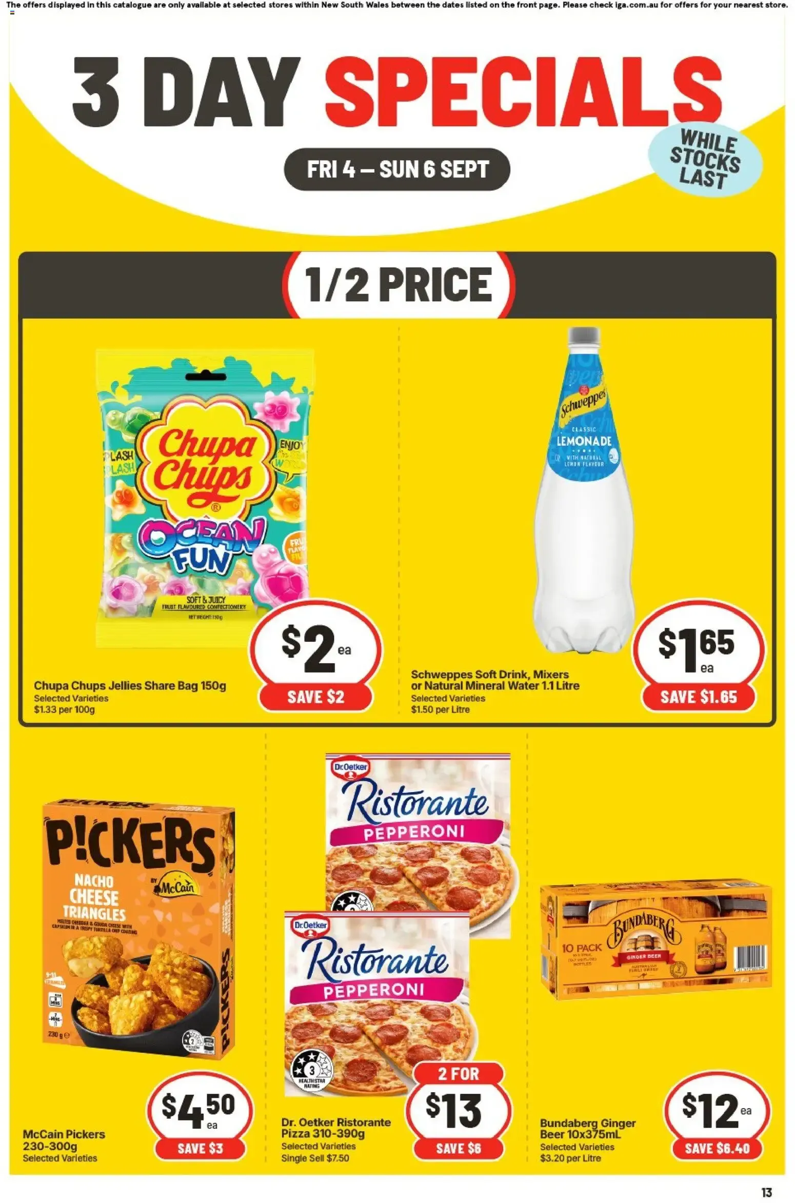 3 DAY SPECIALS - Catalogue valid from 4 September to 6 September 2026 - page 1