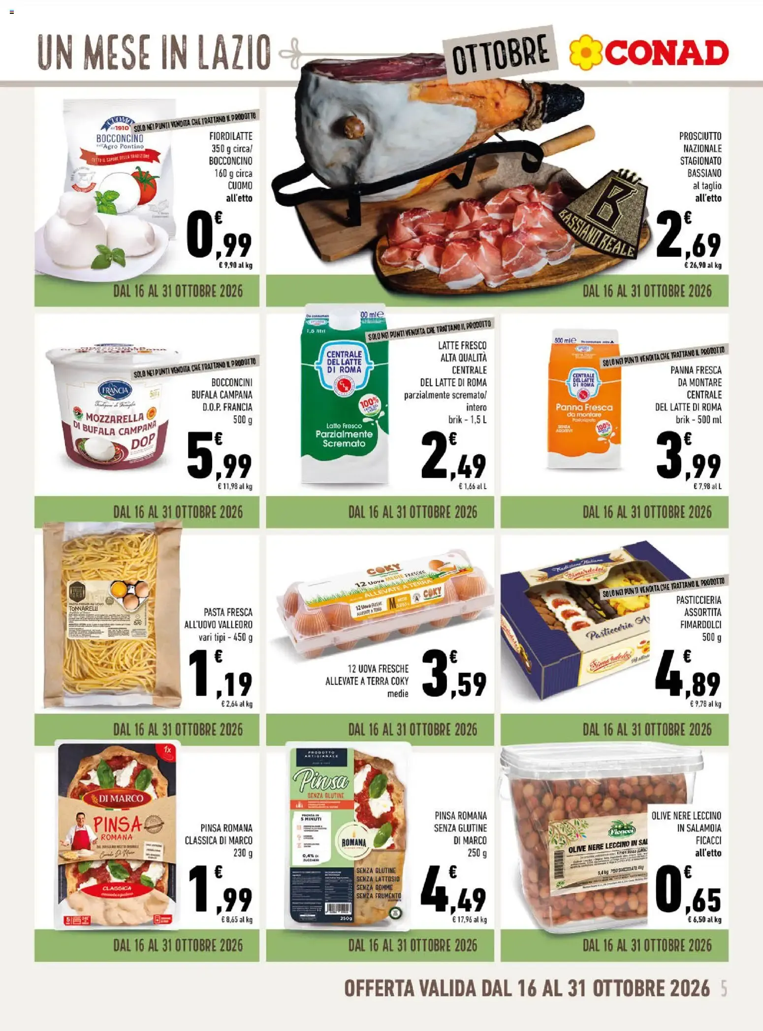 Gli Speciali Conad: Un Mese in Lazio a Tavola da 30 settembre a 31 ottobre di 2026 - Pagina del volantino 5