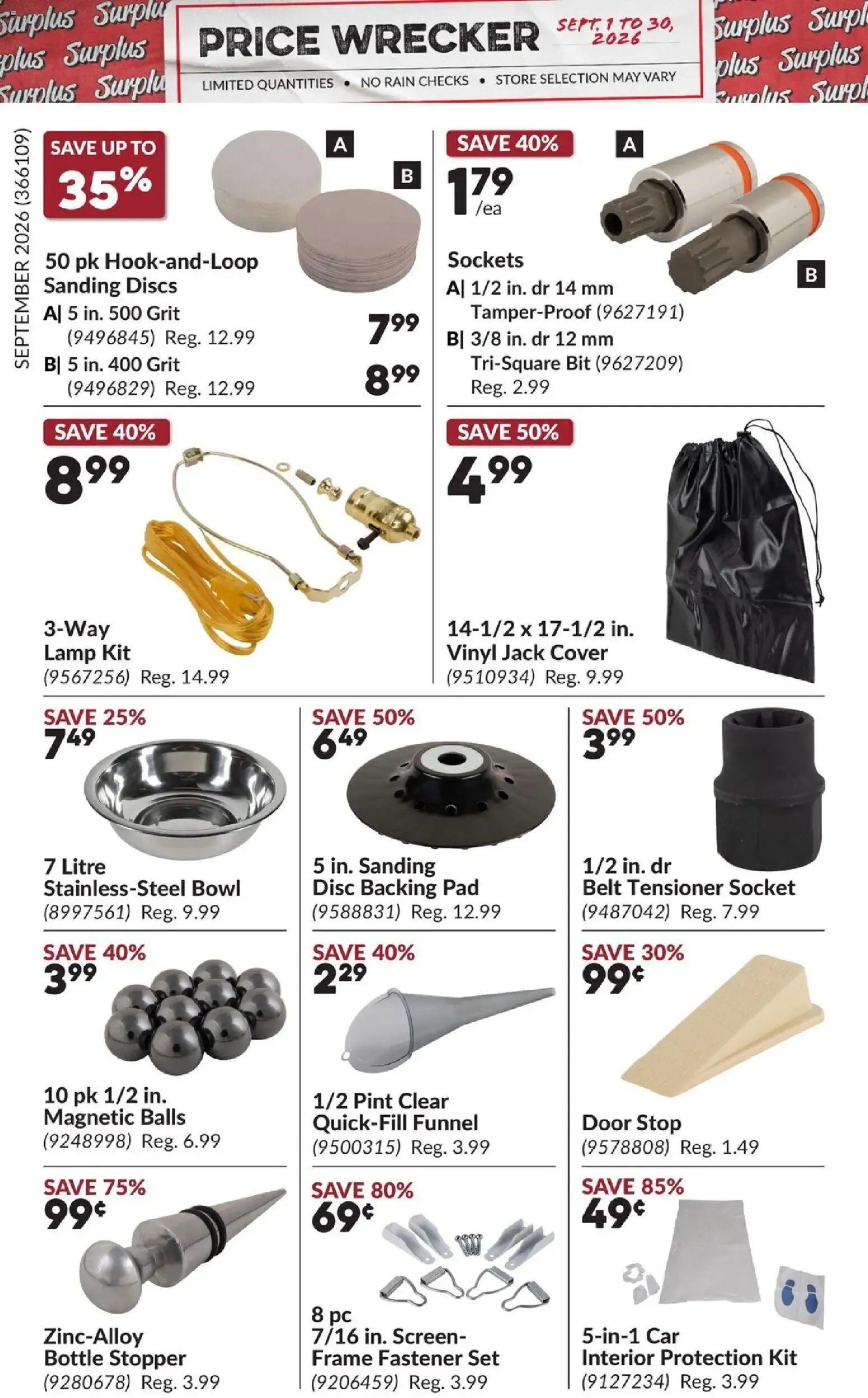 Princess Auto flyer- Price Wrecker from Sep 1, 2026 > weekly specials & deals from September 1 to September 30 2026 - flyer page 20