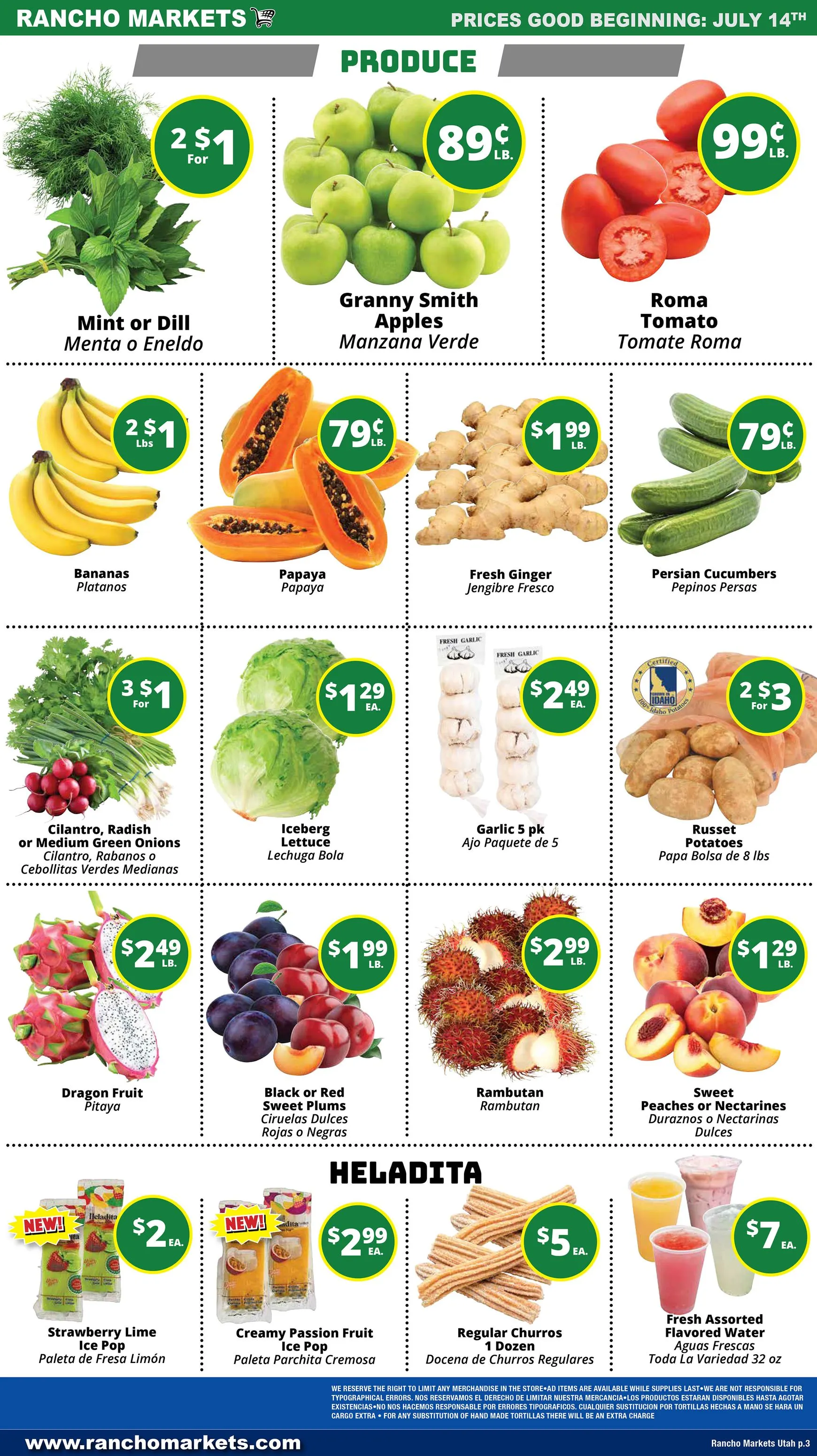 Weekly ad Current Rancho Markets leaflet valid from Tuesday 07/14/2026 to Monday 07/20/2026 from July 14 to July 20 2026 - Page 5