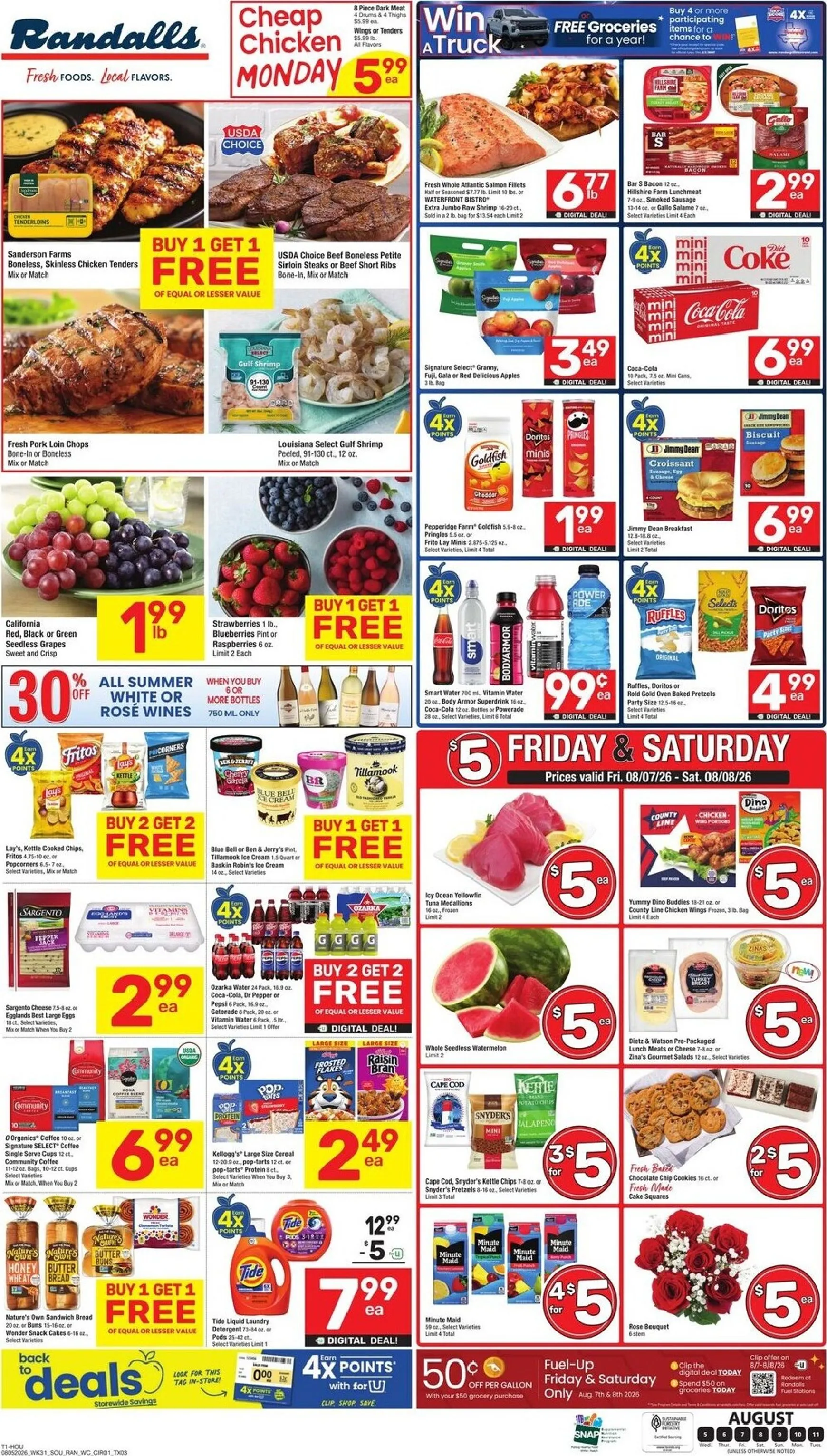 Current Randalls leaflet valid from Wednesday 08/05/2026 to Tuesday 08/11/2026