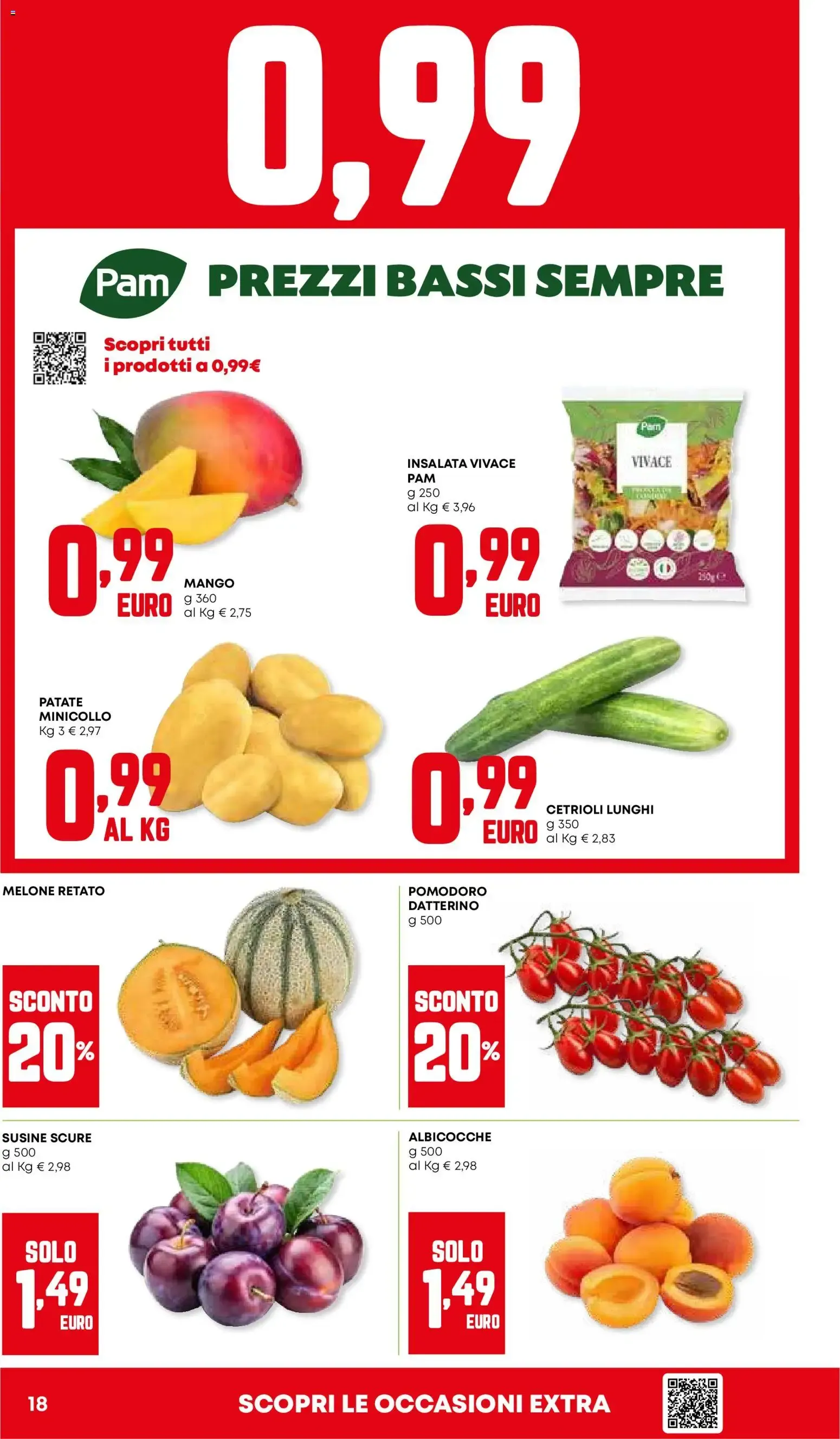 Volantino Pam Panorama: Tante Offerte a 1, 2, 3 Euro da 18 giugno a 1 luglio di 2026 - Pagina del volantino 18