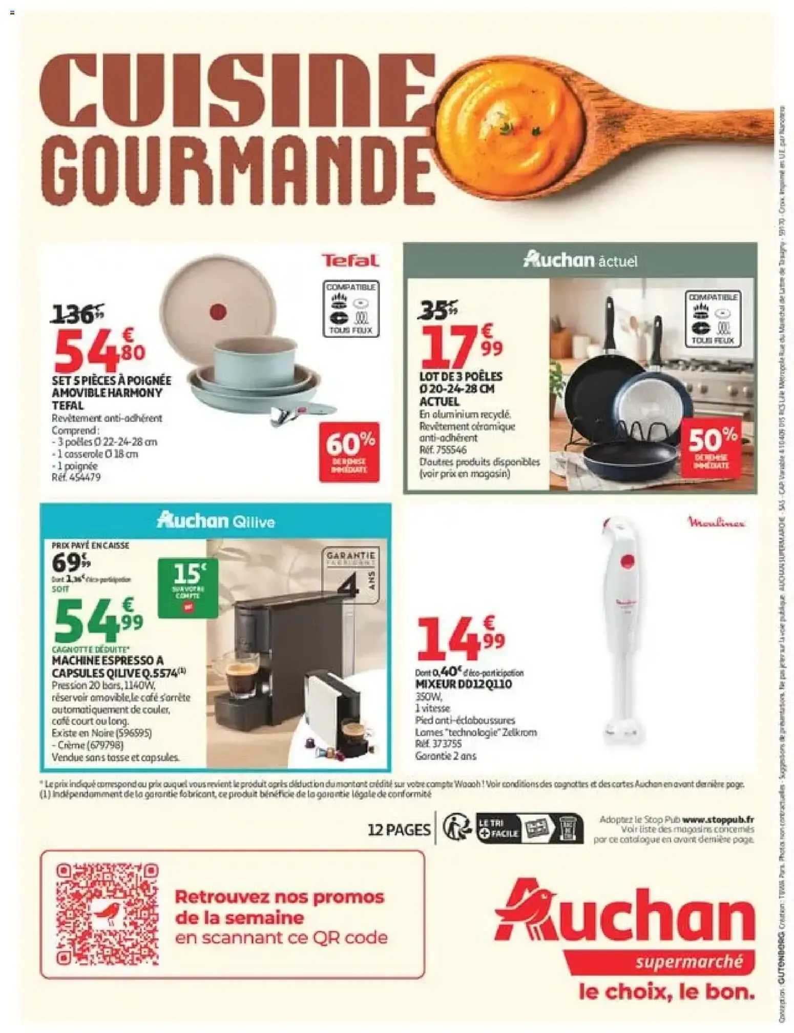 Auchan Cuisine gourmande supers à partir du 22/09/2026 - promo en ligne du 22 septembre au 3 octobre 2026 - Catalogue page 12