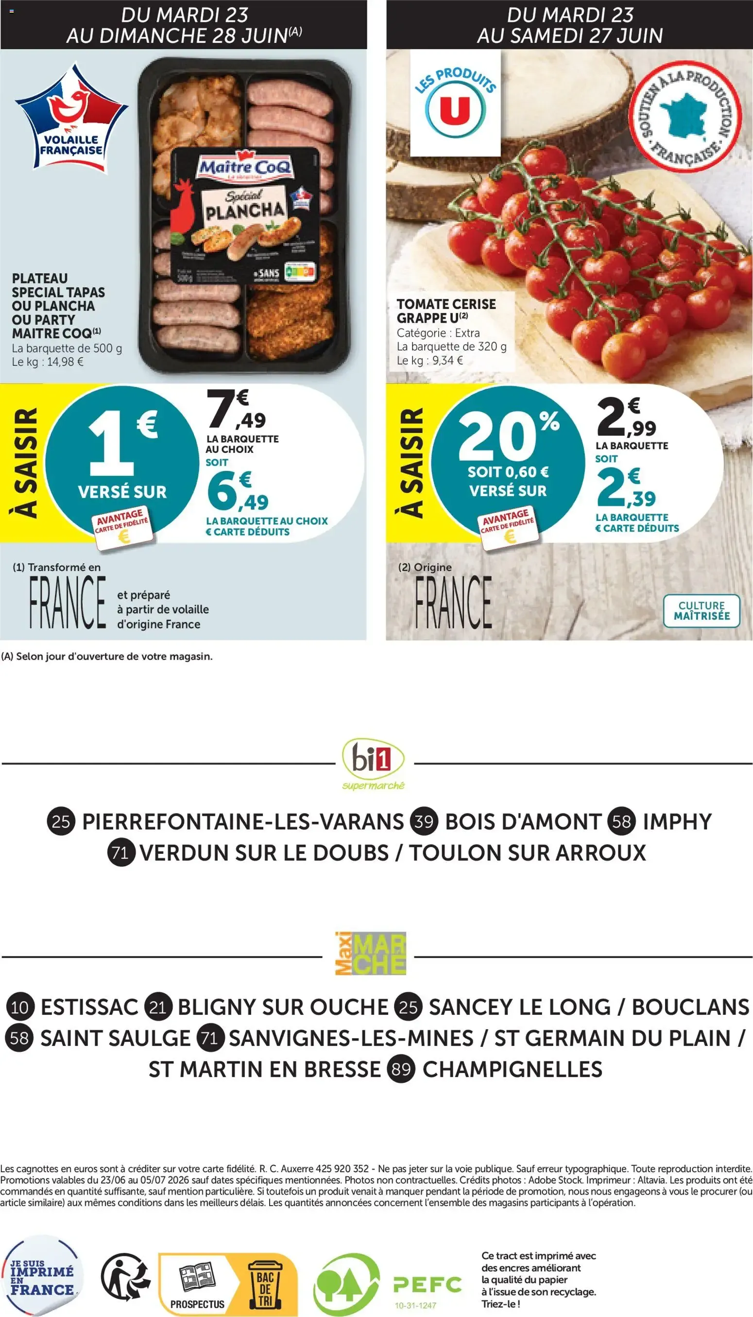 bi1 Catalogue Maxi Marché à partir du 23/06/2026 - promo en ligne du 23 juin au 5 juillet 2026 - Catalogue page 16