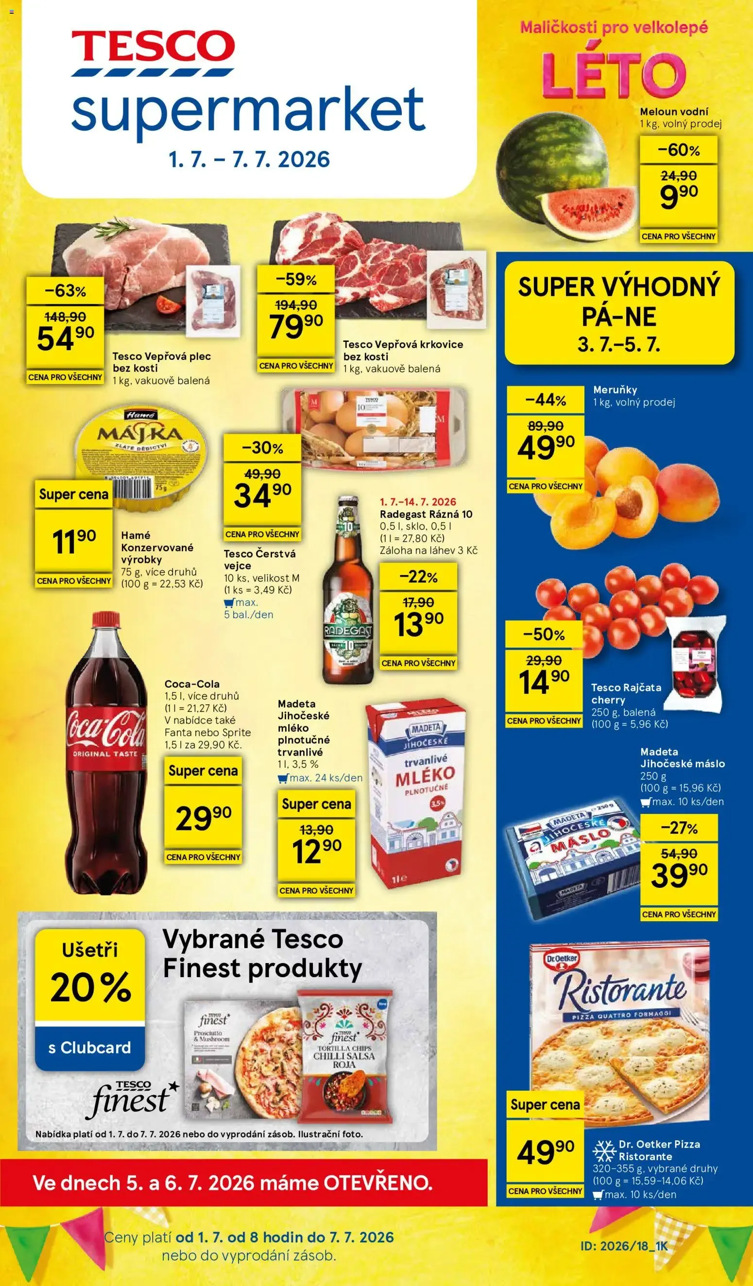 Tesco leták na tento + příští týden 01.07.2026 - 1. července 7. července 2026 - Page 1