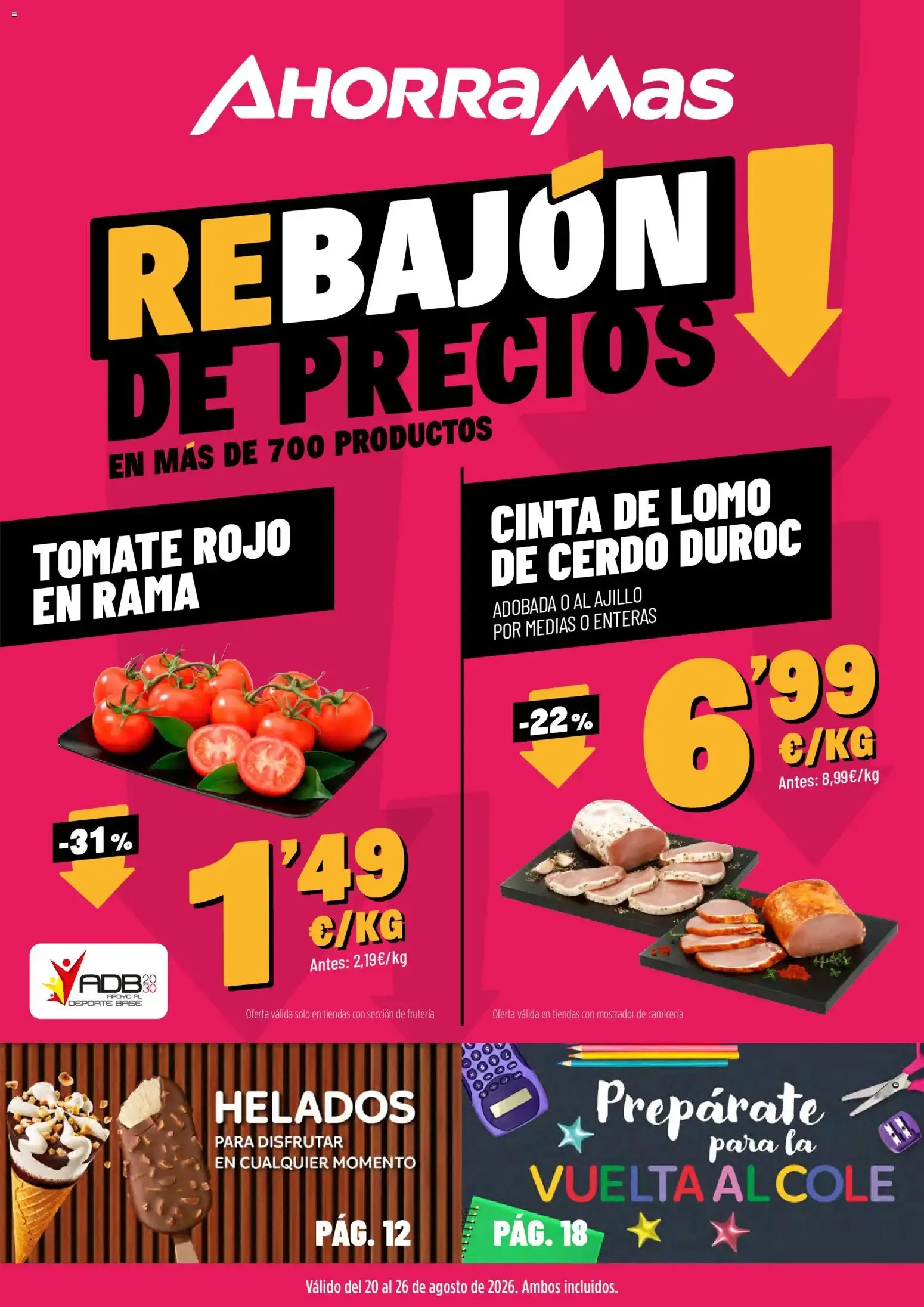 Catálogo de AhorraMas Rebajón de Precios 20 de agosto al 26 de agosto 2026 - Página 1