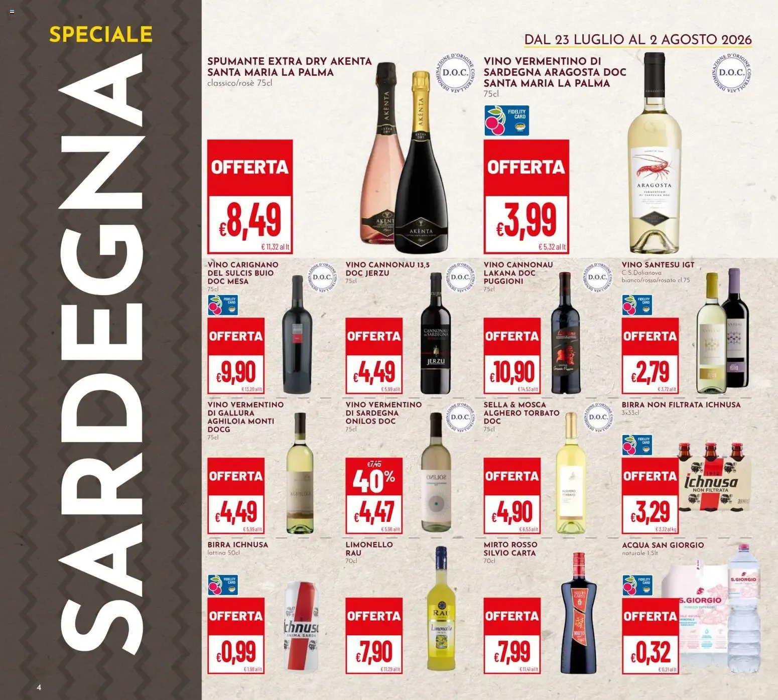 LA SARDEGNA DA GUSTARE da 23 luglio a 2 agosto di 2026 - Pagina del volantino 4
