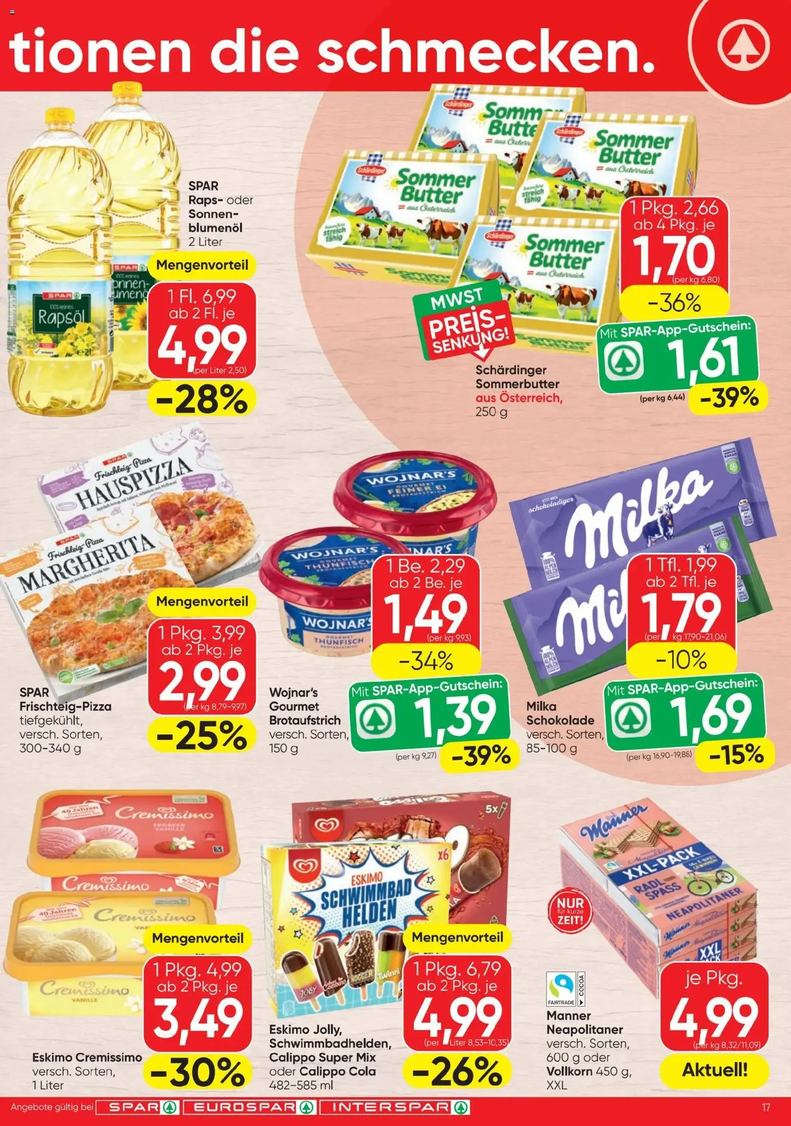 Spar - Flugblatt (30.07.2026) - Angebote und Prospekt von 30. Juli bis 12. August 2026 - Flugblätt seite 17
