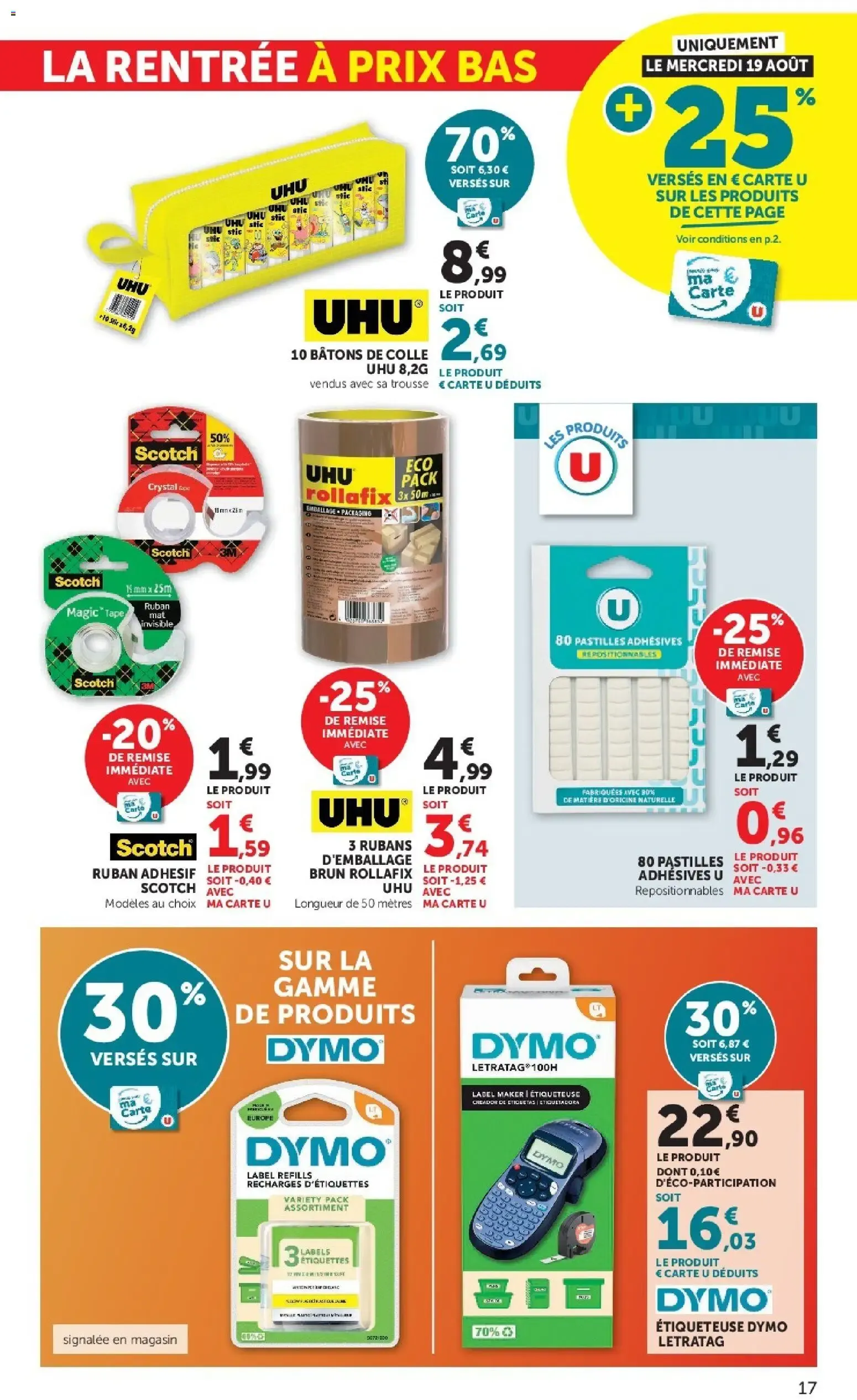 Super U - La rentrée à prix bas à partir du 11/08/2026 - promo en ligne du 11 août au 30 août 2026 - Catalogue page 17