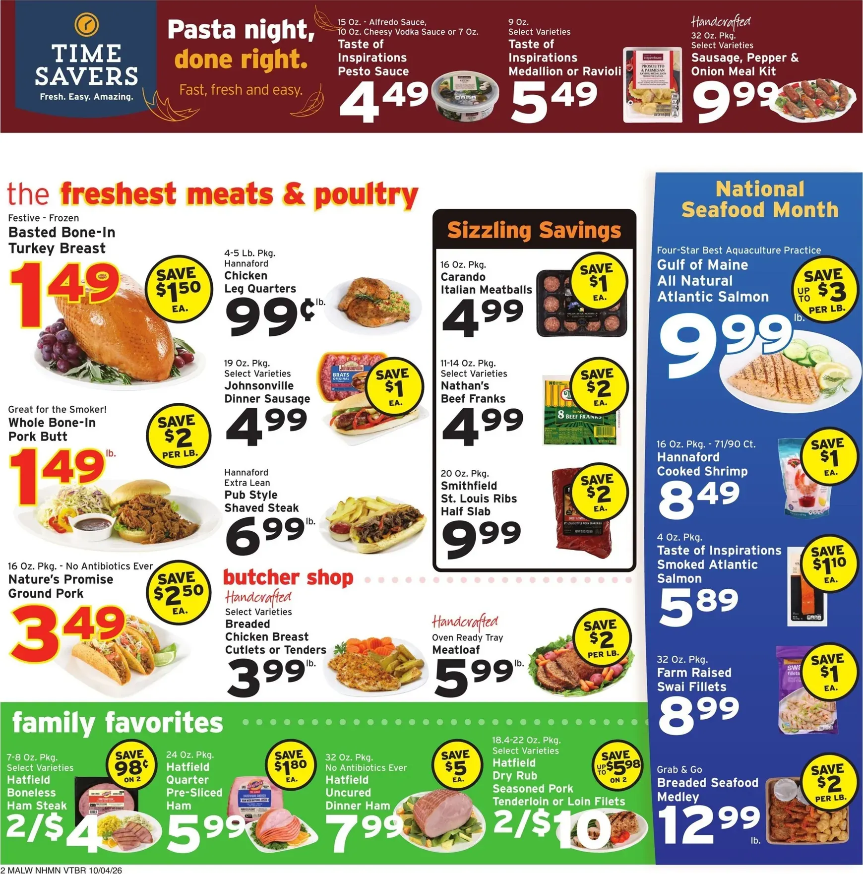 Weekly ad Current Hannaford leaflet valid from Sunday 10/04/2026 to Saturday 10/10/2026 from October 4 to October 10 2026 - Page 2