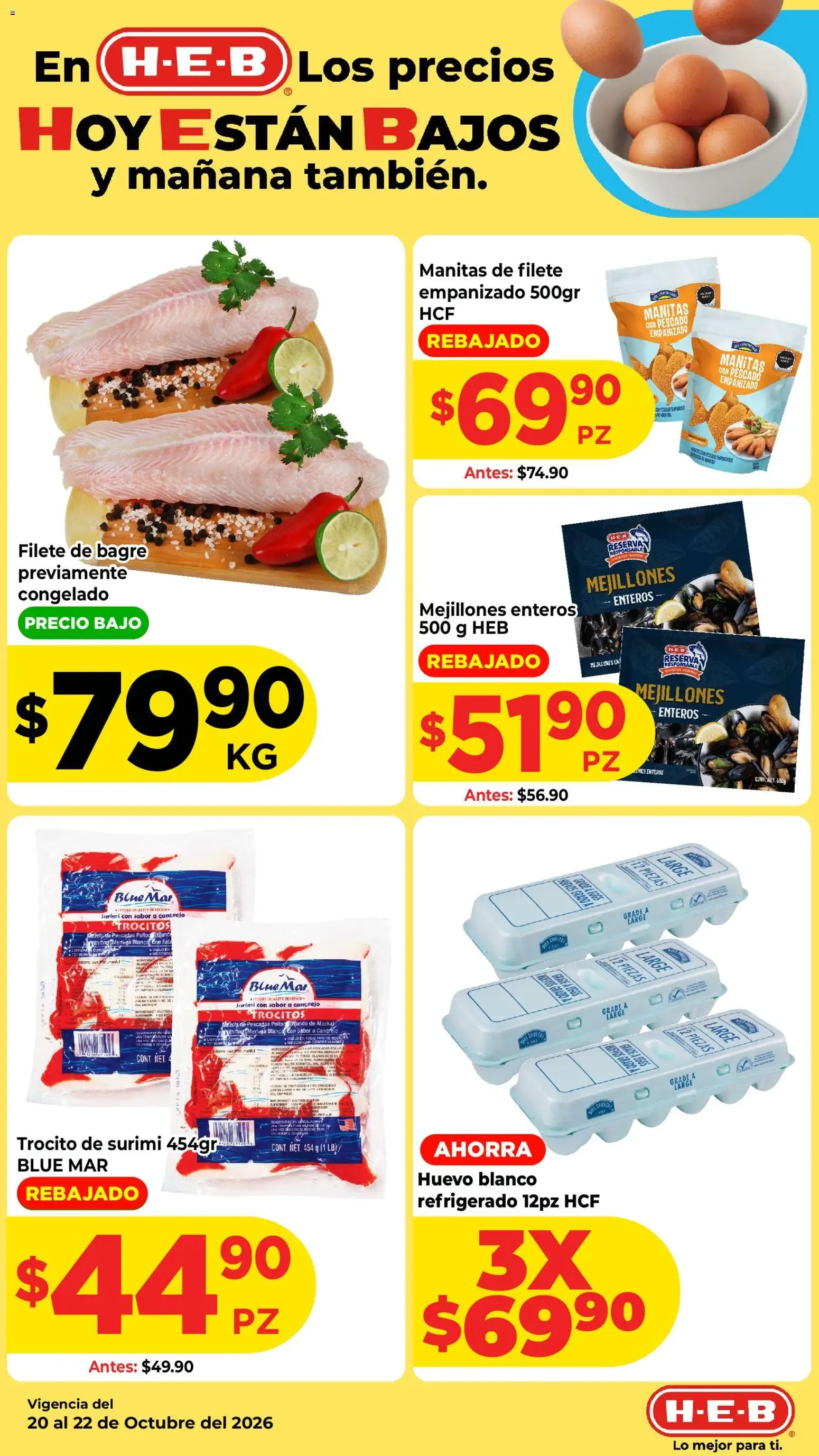 Catálogo de H-E-B: Precios Bajos en Carnes 20 de octubre al 22 de octubre 2026 - Pagina 2