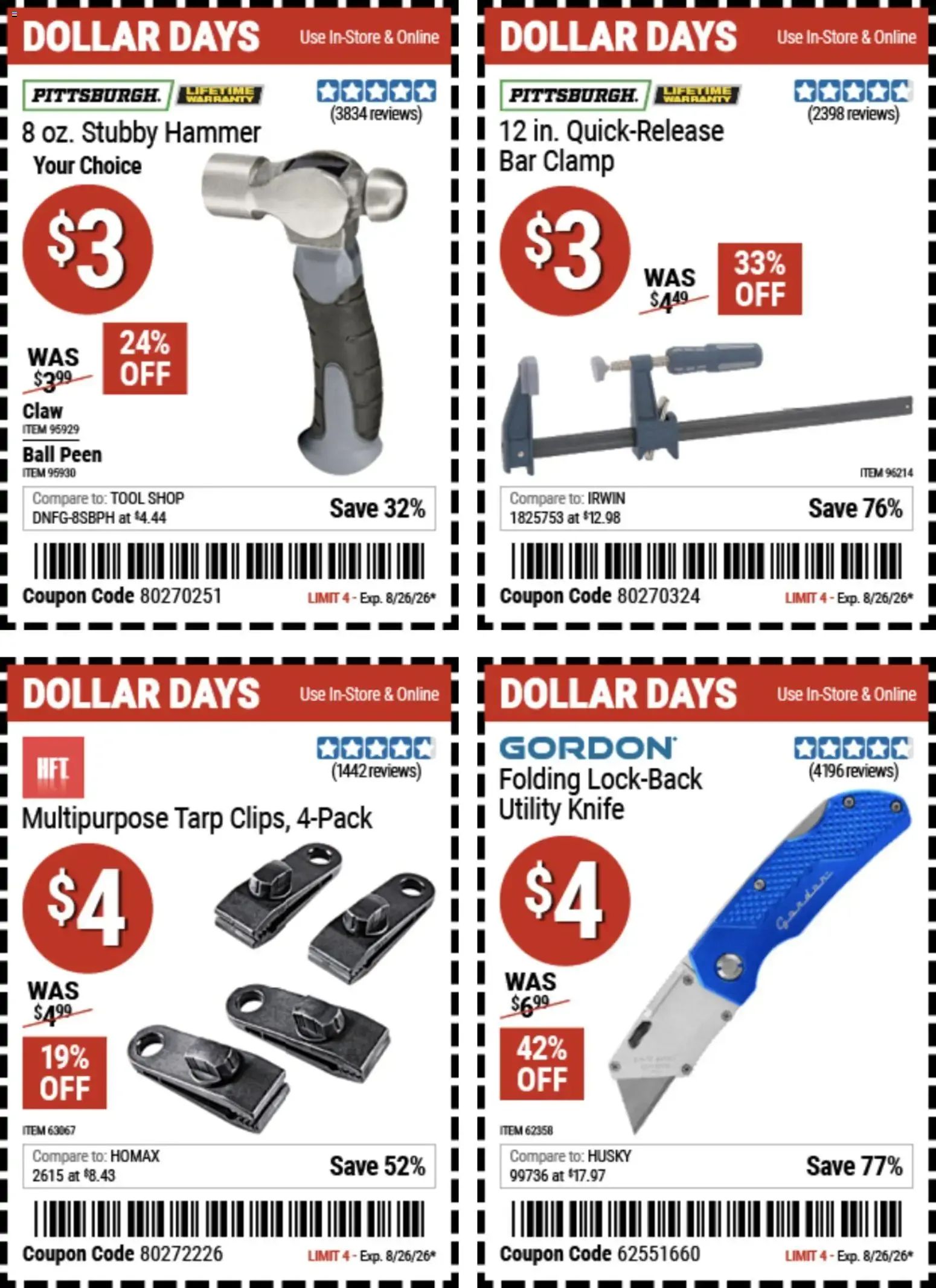 Weekly promotion Dollar Days spanning from August 13 to August 26 2026 - Page 6 for Catalogue 365