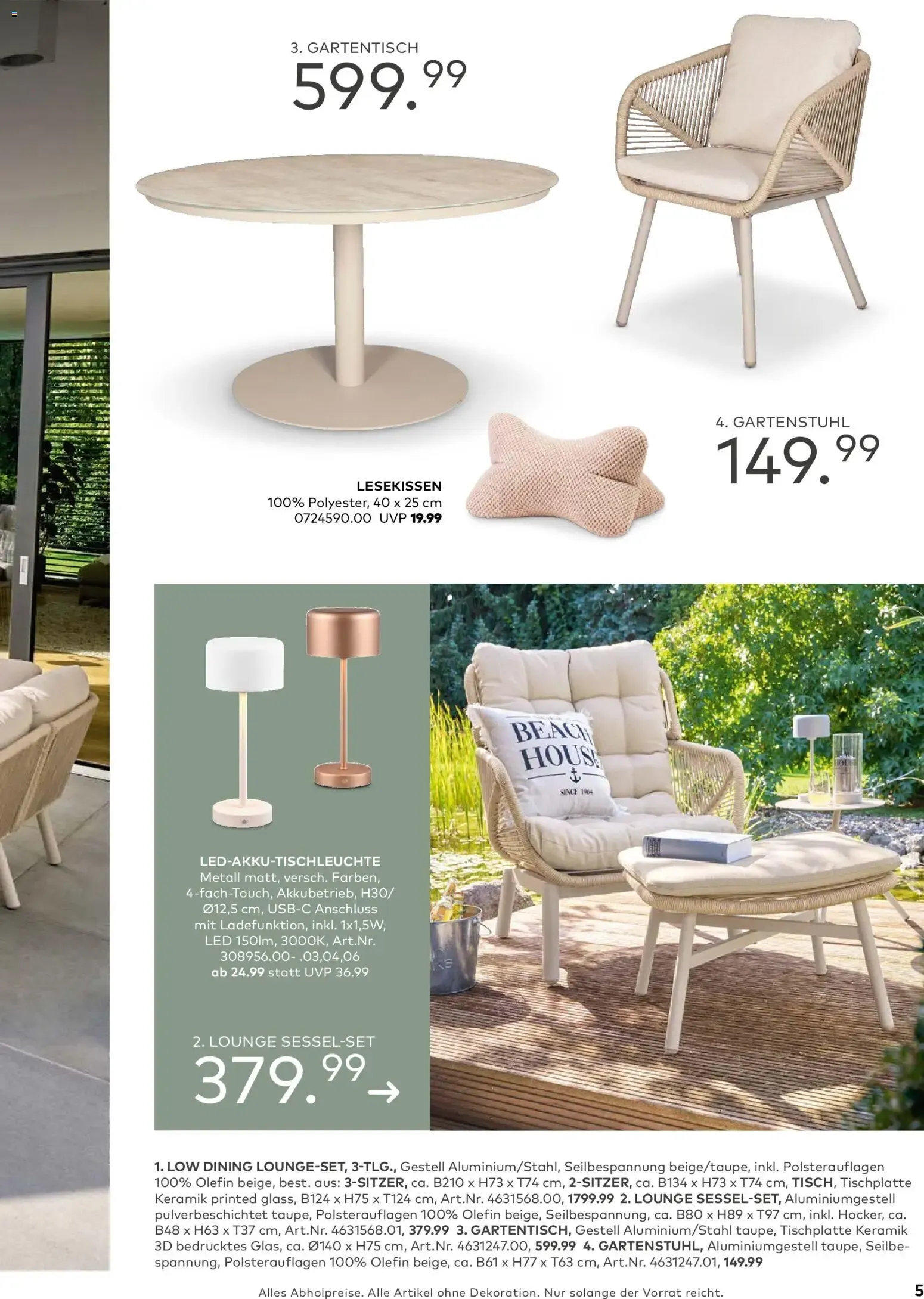 Porta! Gartenmöbel Katalog (ab 01.03.2026) zum Blättern von 1. März bis 31. August 2026 - Prospekt seite 5