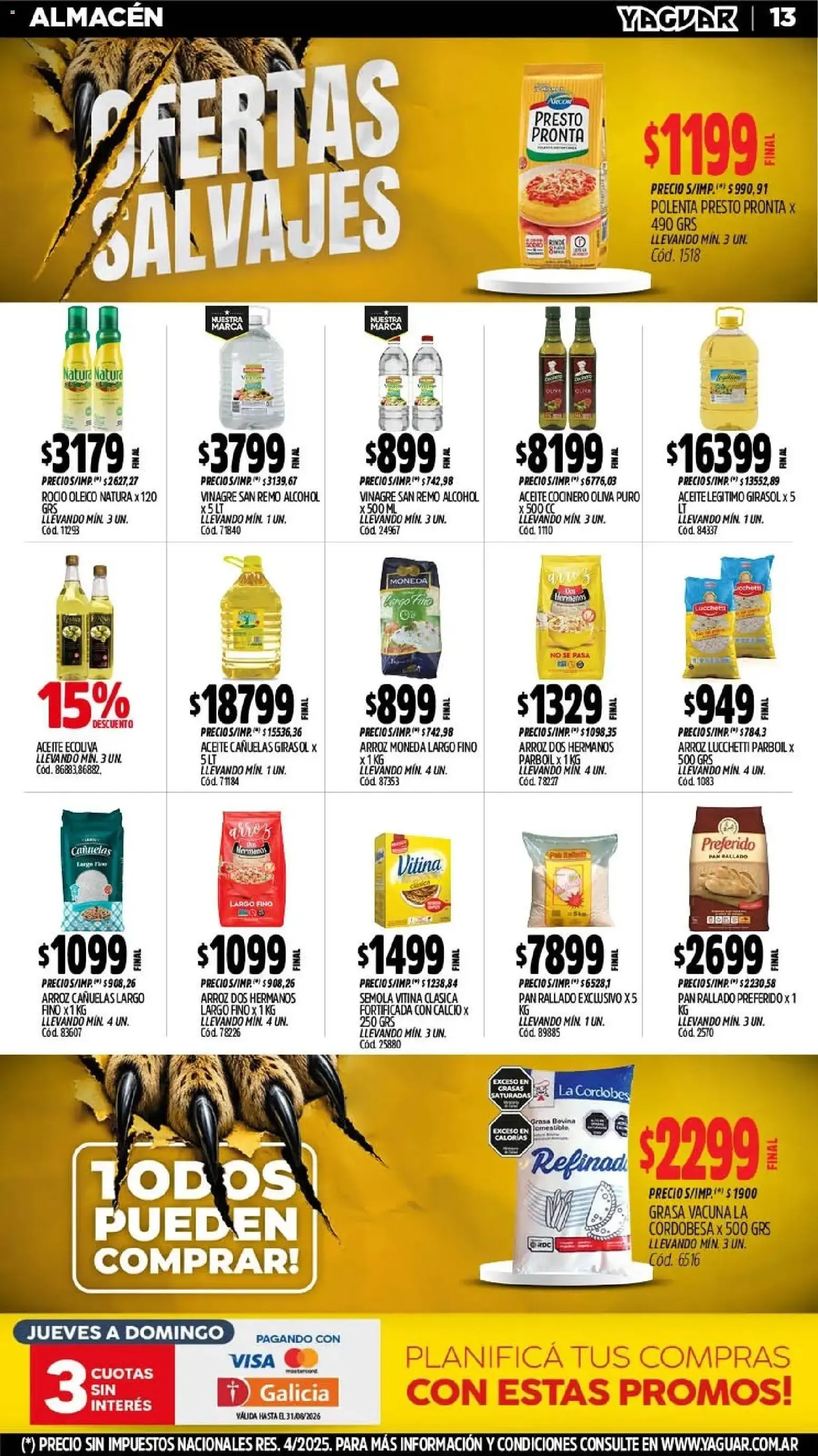 Ofertas de Yaguar: Ofertas Salvajes - Mar del Plata 3 de agosto al 8 de agosto 2026 - Página 13 del catálogo