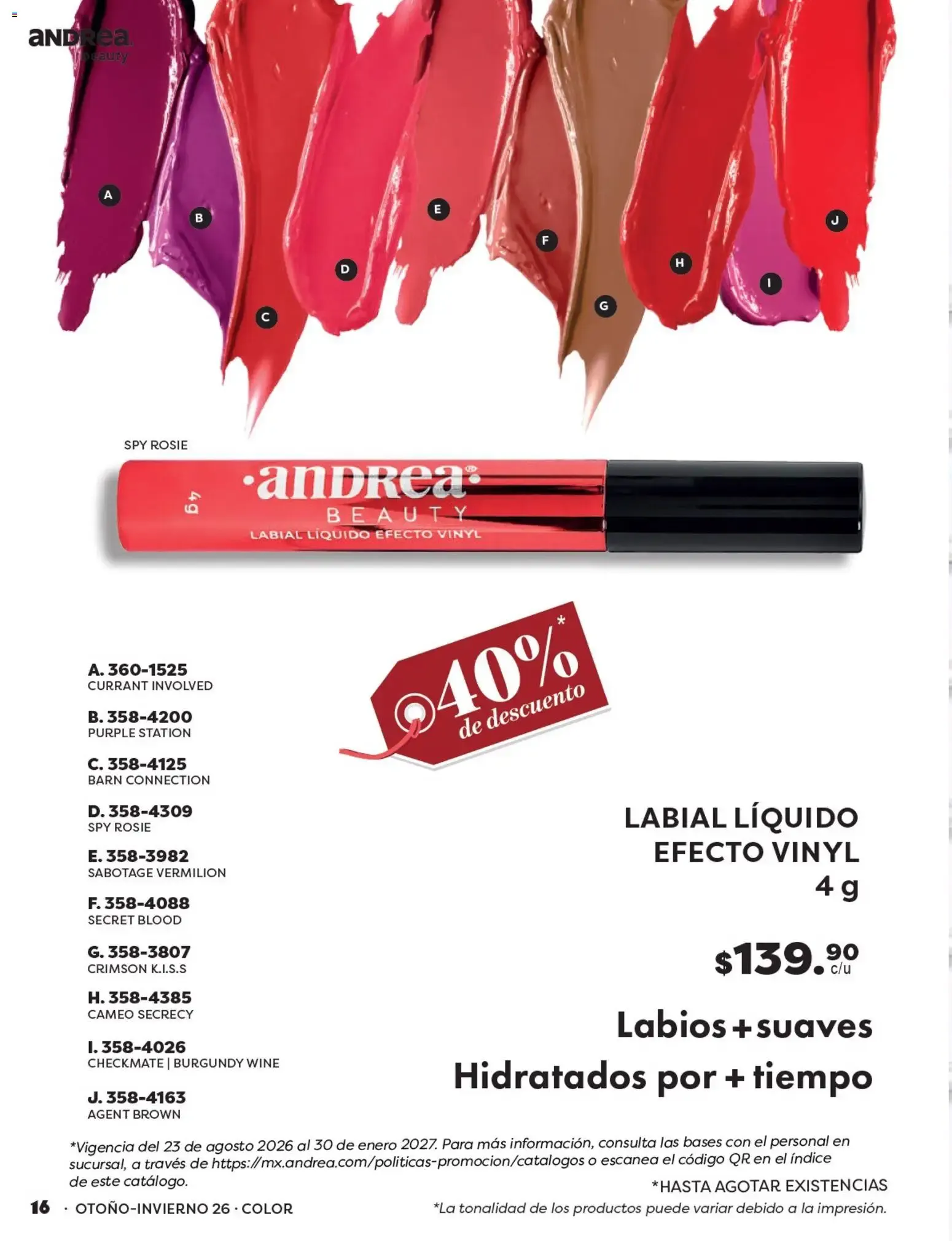 Catálogo de Andrea catálogo Beauty 2026 - Catálogos en línea de 23/08 - 30/01 23 de agosto al 30 de enero 2027 - Pagina 16