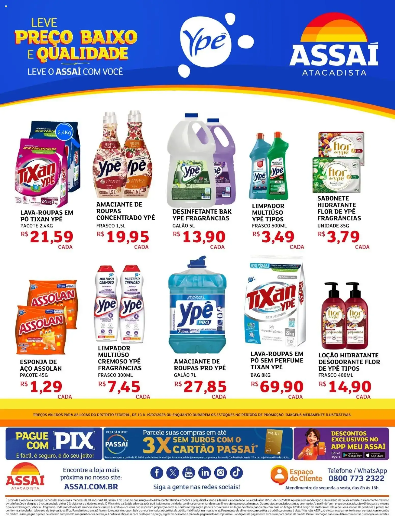 Encarte de Assaí Atacadista ofertas - DF de 13/07/2026 | Promoções Online 13 de julho até 19 de julho 2026 - Pagina 1