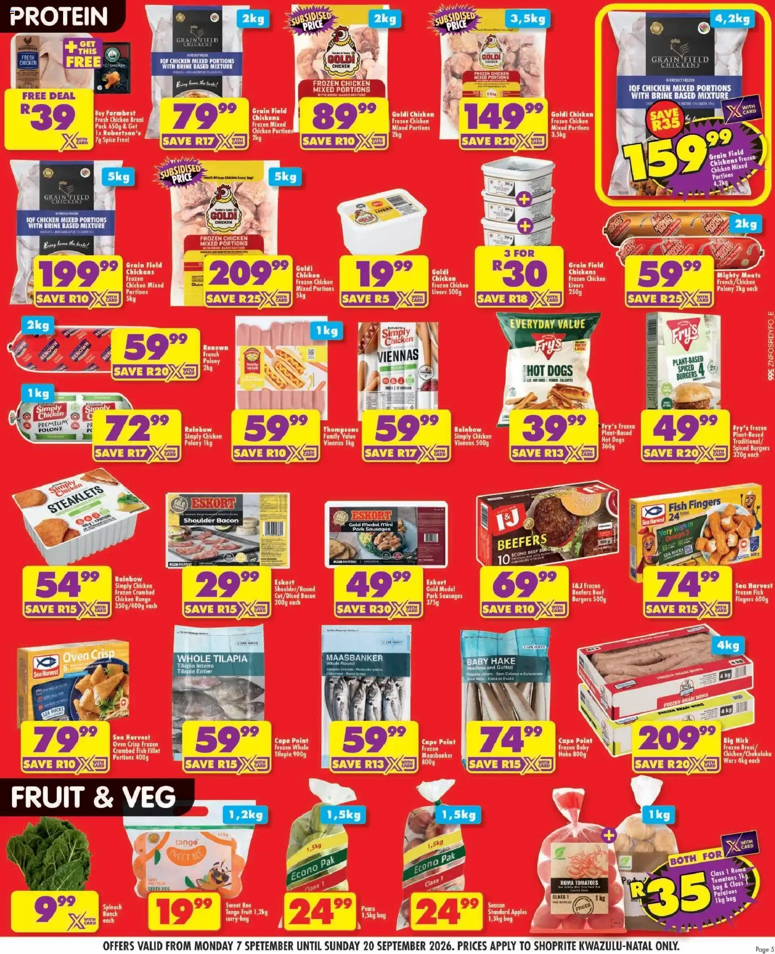 Shoprite: New Look, Same Trusted Quality & Price from 7 September to 20 September 2026 - Catalogue Page 5