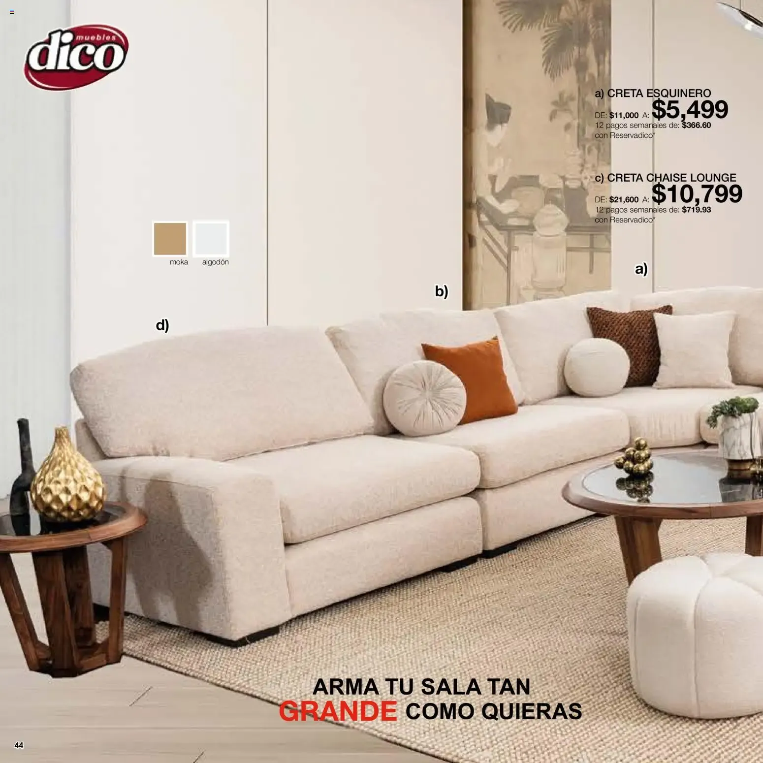 Catálogo de Dico Muebles - Medio Año Medio Precio 1 de agosto al 31 de agosto 2026 - Pagina 44