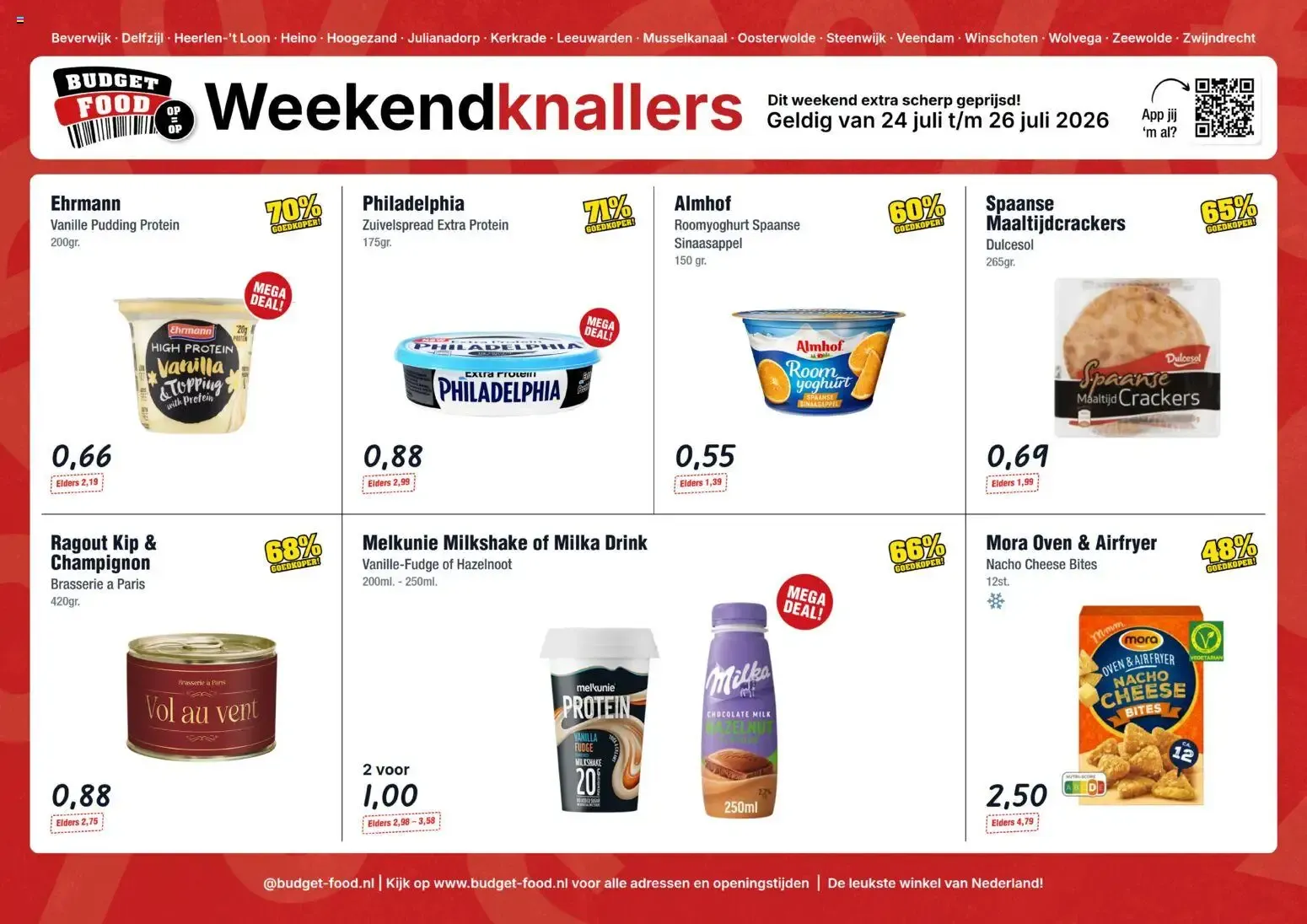 Budget Food - Weekendknallers van 24 juli tot 26 juli 2026 - Folder pagina 1