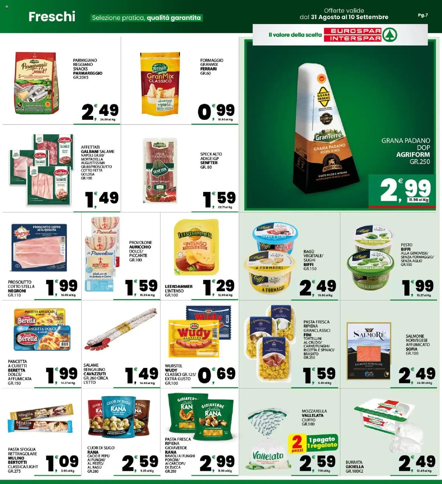 Eurospar Interspar - La Spesa Conveniente da 31 agosto a 10 settembre di 2026 - Pagina del volantino 7