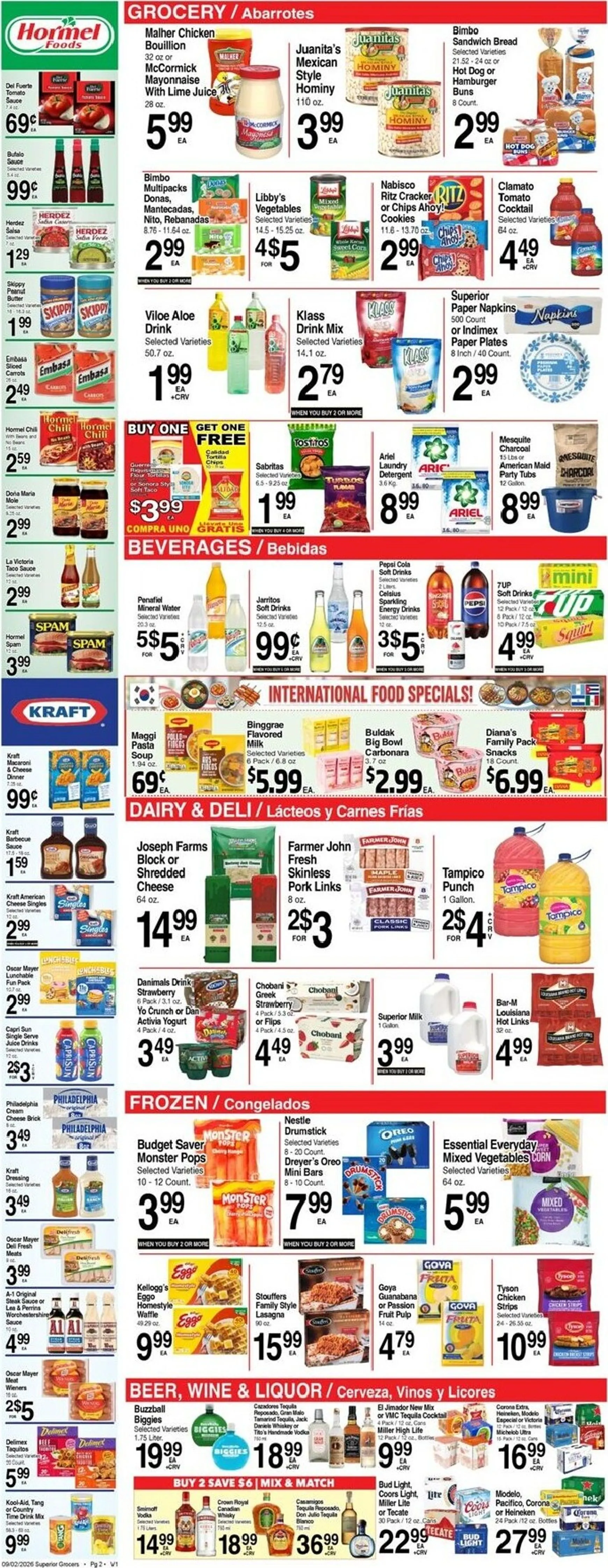 Weekly promotion Current Superior Grocers leaflet valid from Wednesday 09/02/2026 to Tuesday 09/08/2026 spanning from September 2 to September 8 2026 - Page 2 for Catalogue 365