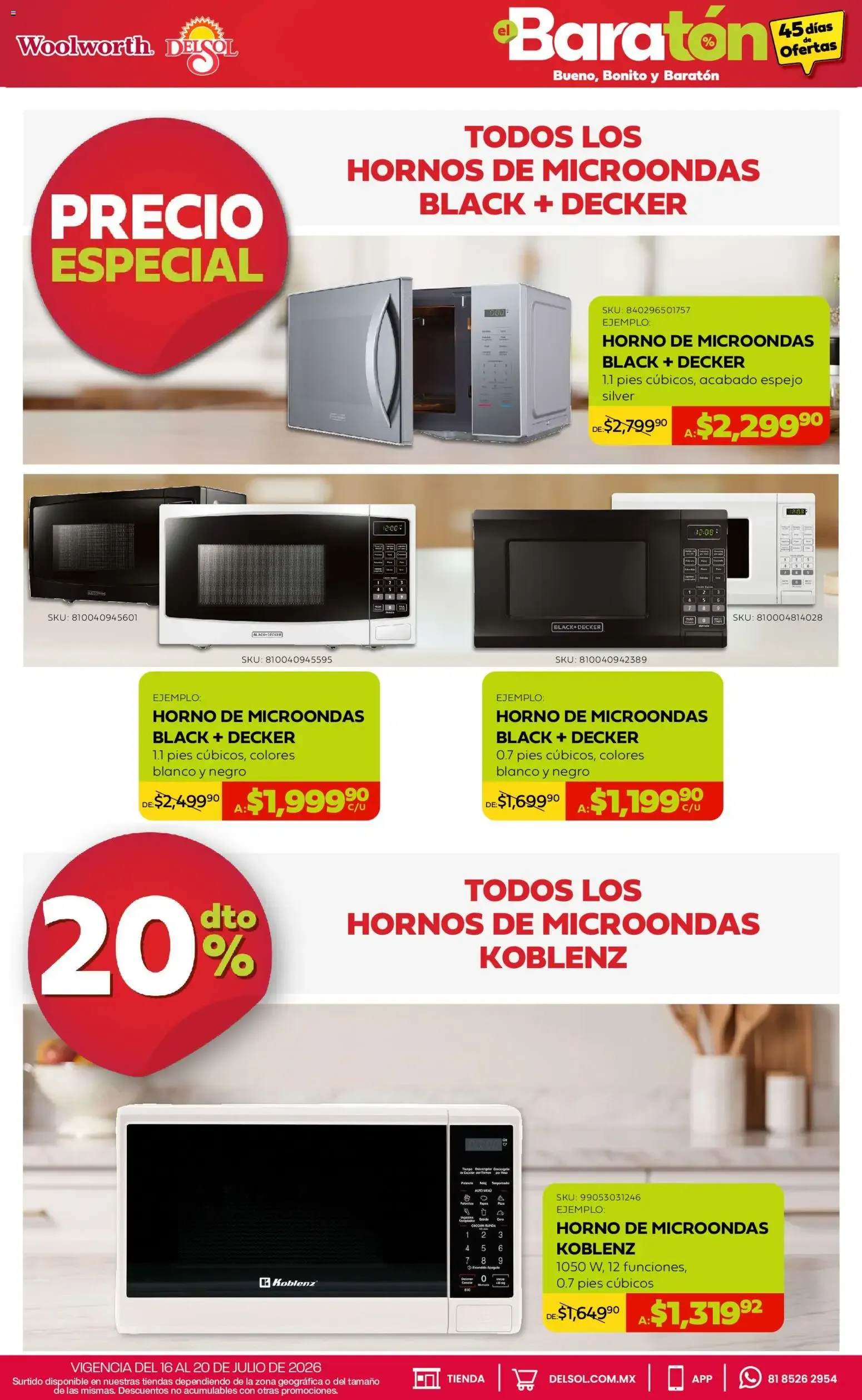Catálogo de Del Sol y Woolworth catálogo Bueno, Bonito y Baratón (16/07/2026 - 20/07/2026) - catálogo en línea 16 de julio al 20 de julio 2026 - Pagina 16