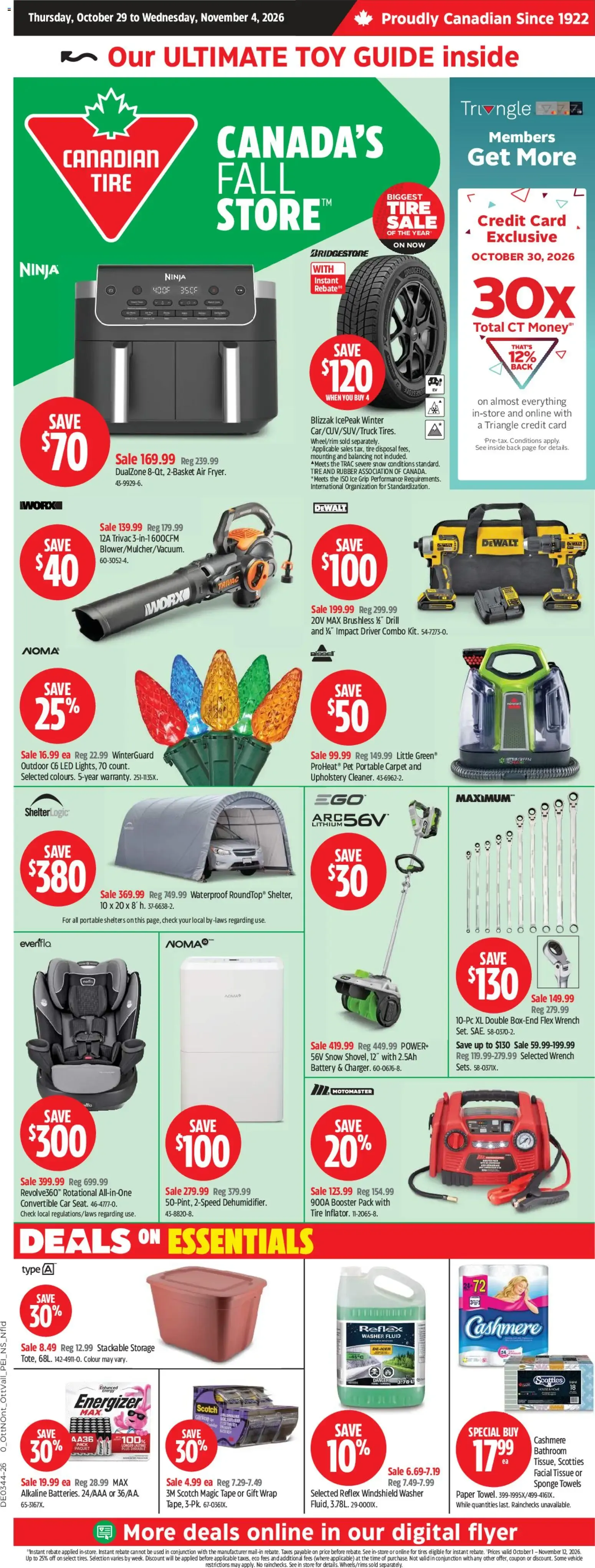 Canadian Tire: Canada's Fall Store from October 29 to November 4 2026 - flyer page 1